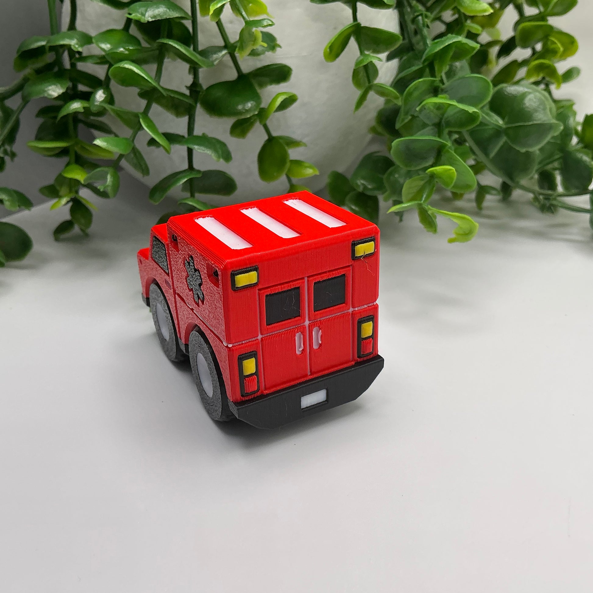 3D Printed Multi Coloured Children's Emergency Ambulance Vehicle Indoor & Outdoo - Alternative View
