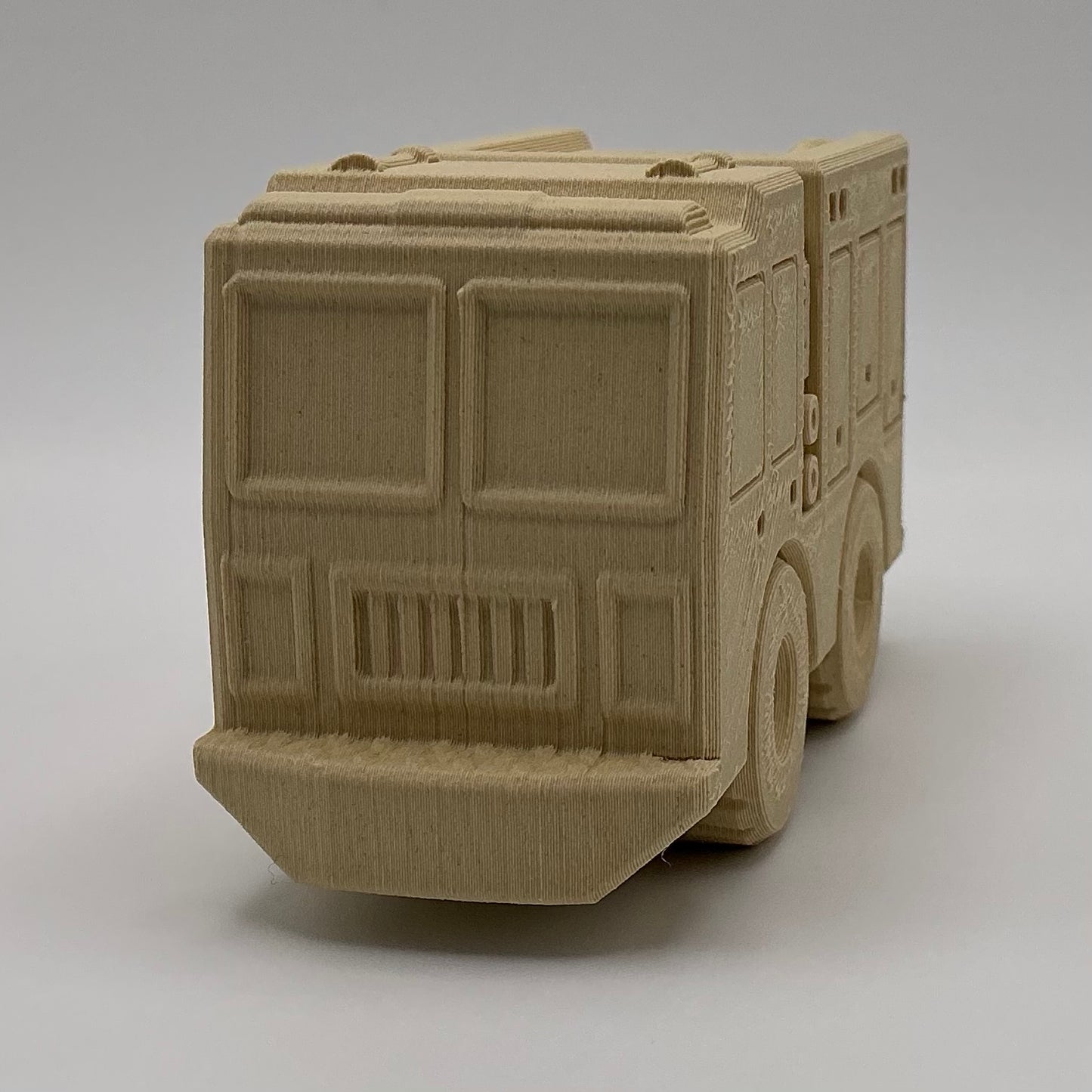 Fire Engine Truck Transport Vehicle Wood PLA