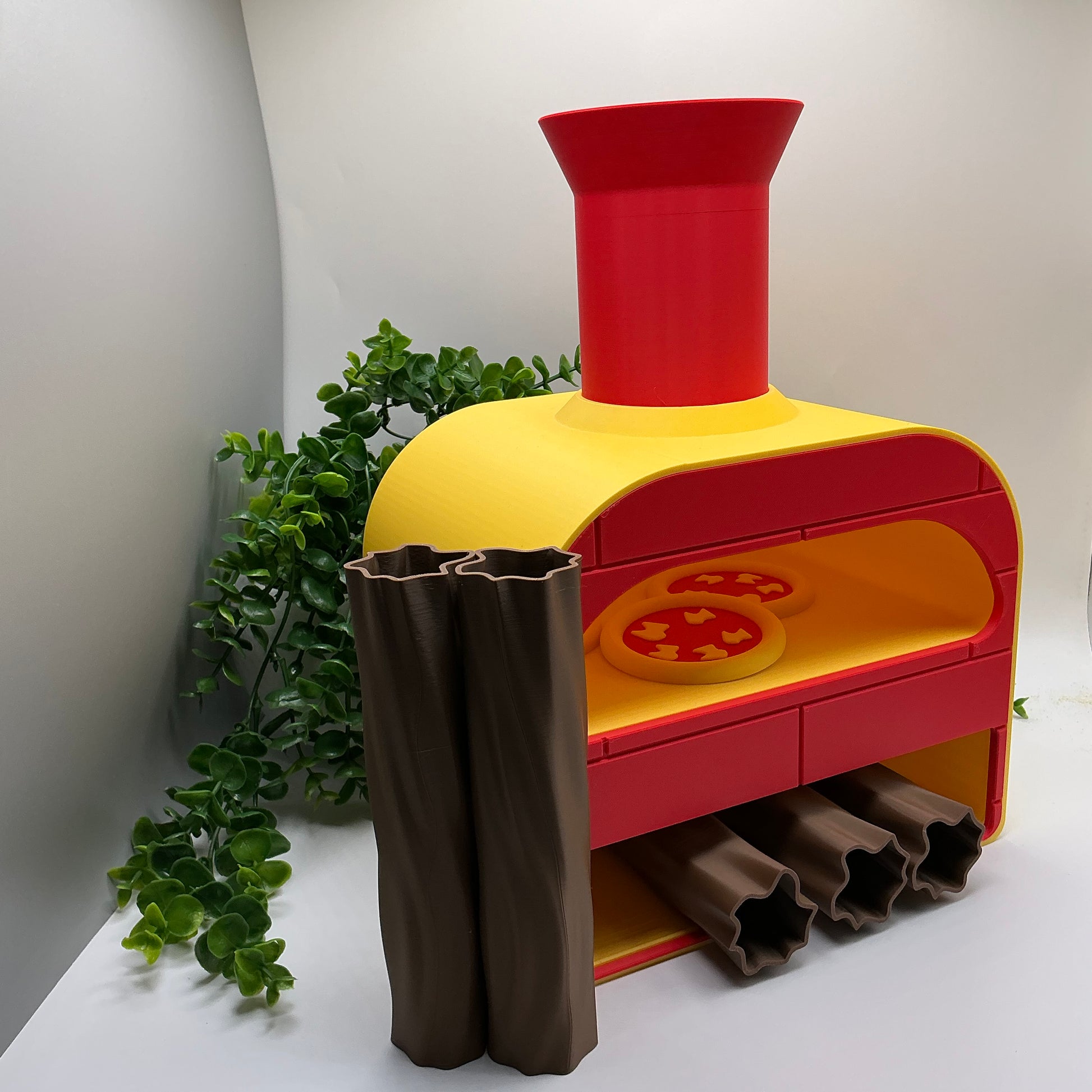 Large Pizza Oven Stove Set Kitchen Food Role Play Set 3D Printed - showing texture