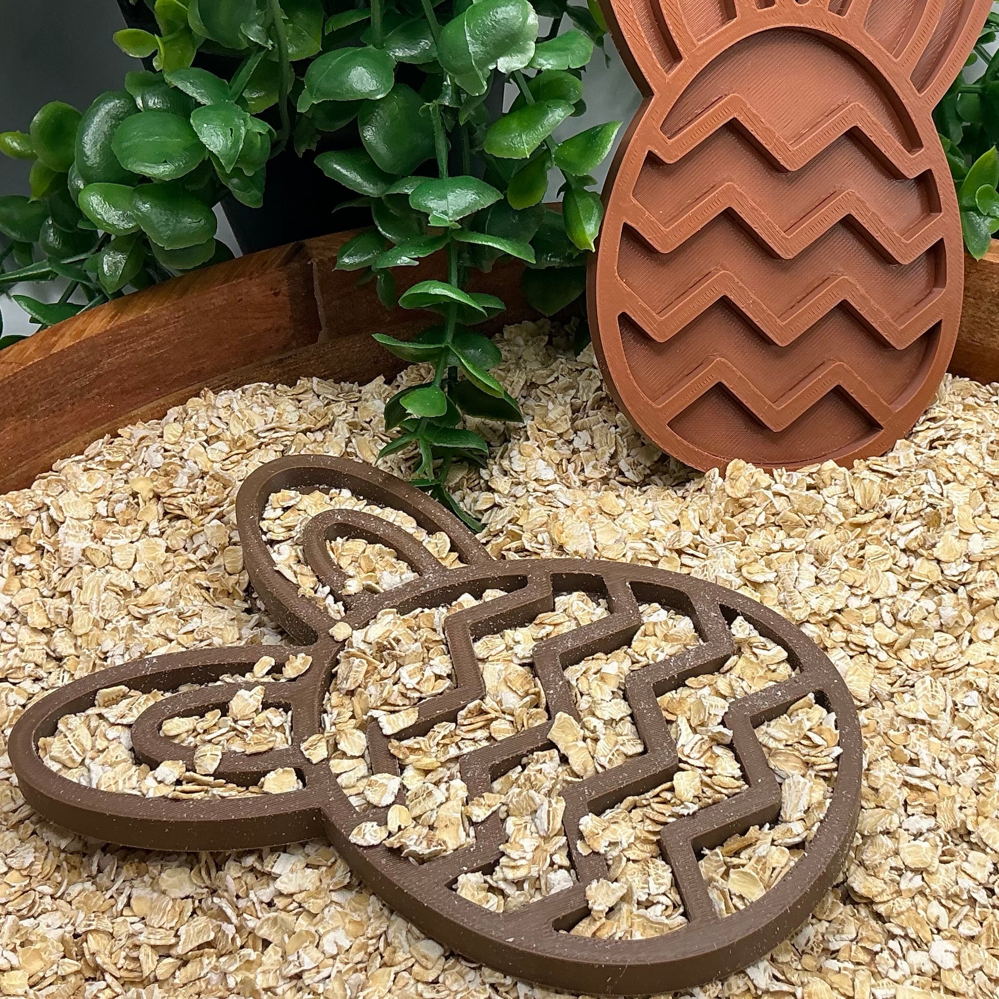 3-Piece Easter Bunny Sensory Tray Eco-Friendly Filling Tray's Spring Montessori  - View 5