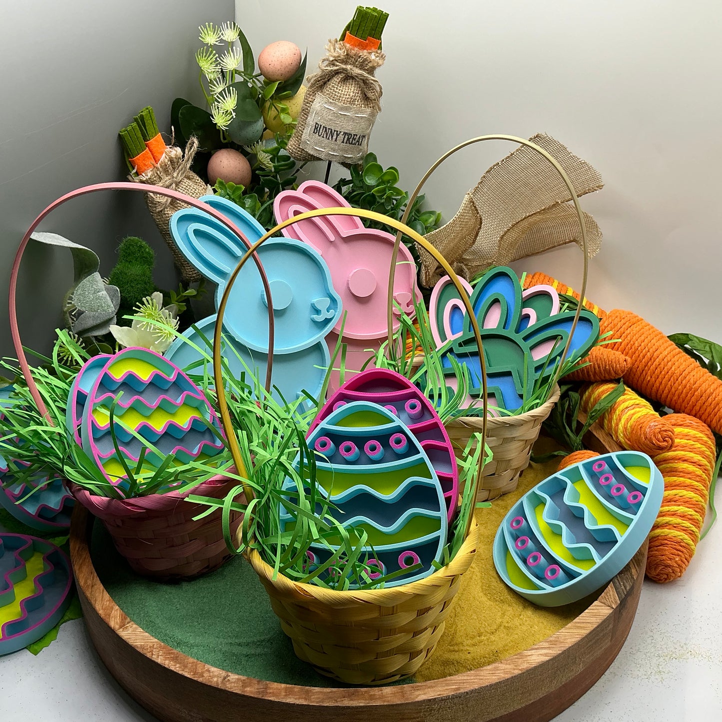 New Easter Egg Filling Tray Set Sand Sensory Filling Trays Oats, Sand, Rice Tuff Tray Play 3D Printed Eco Friendly