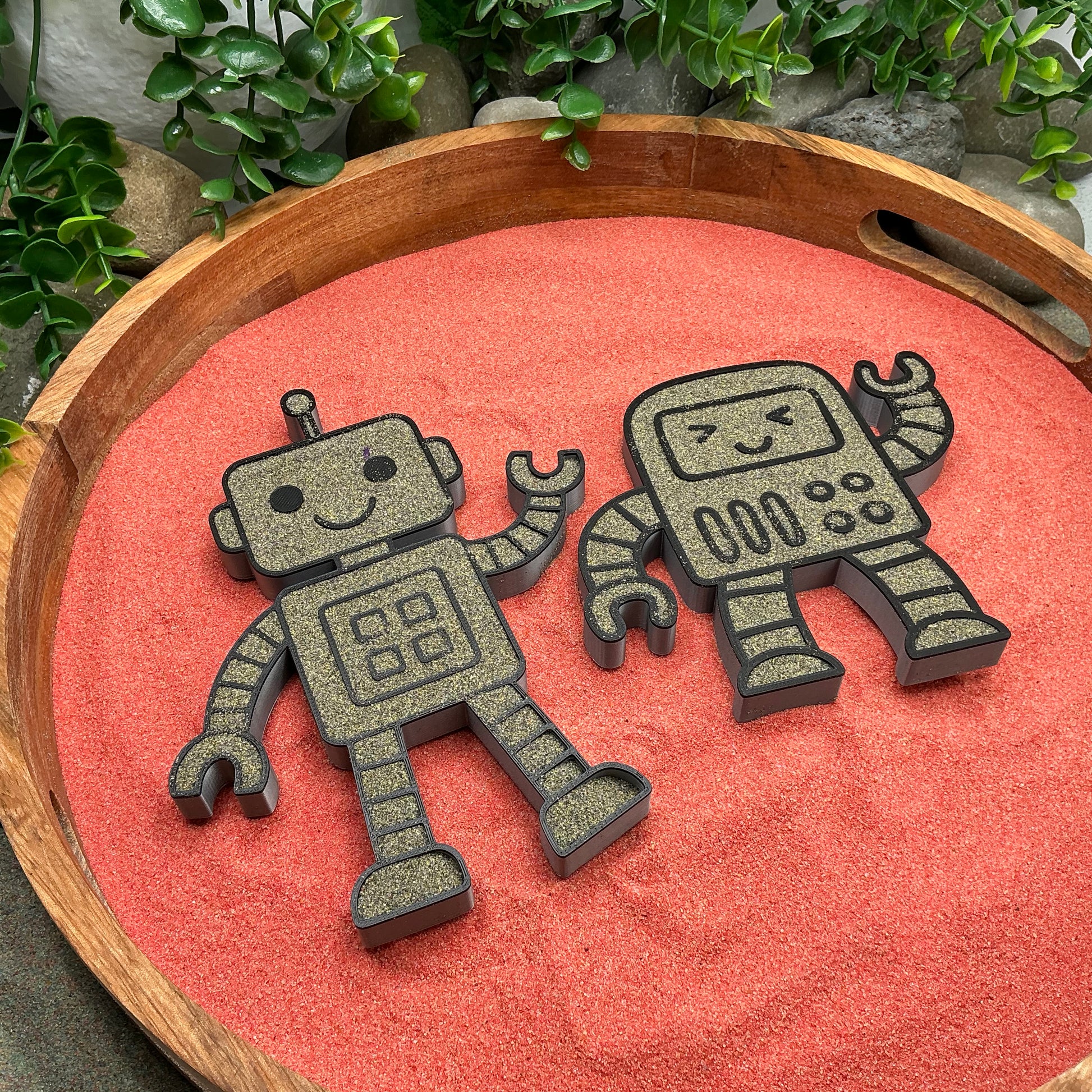 3D-printed robot play sensory filling tray, 2-piece set for sand and rice tuff trays - view 10 of 10