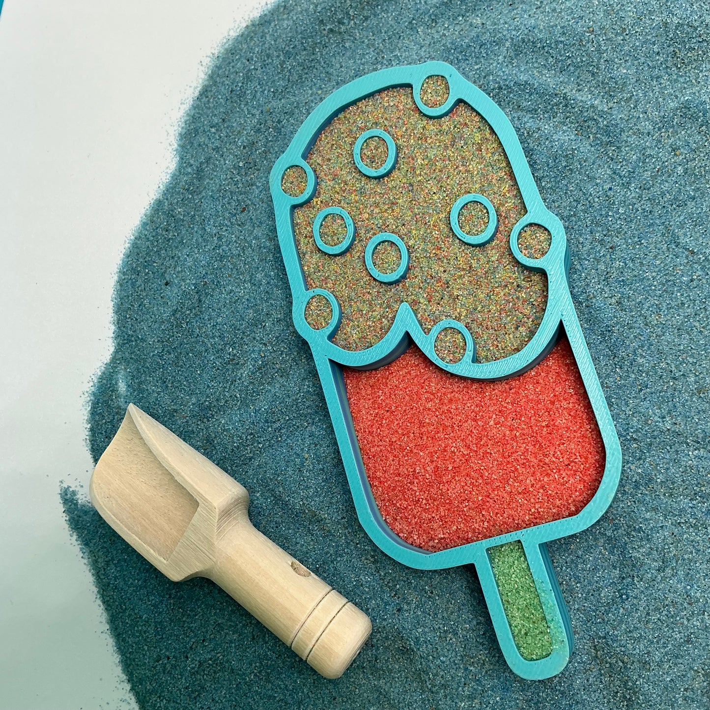 Ice Cream Sand Sensory Filling Trays