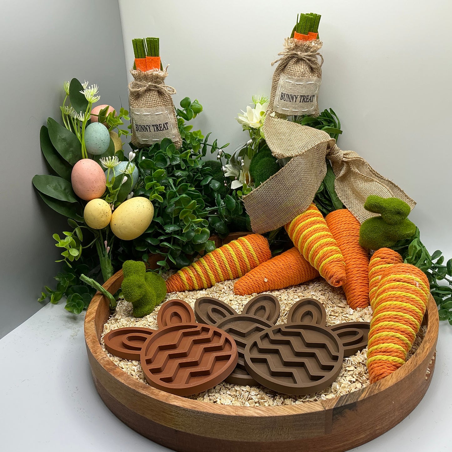 3-Piece Easter Bunny Sensory Tray Eco-Friendly Filling Tray's Spring Montessori  - Detail Shot