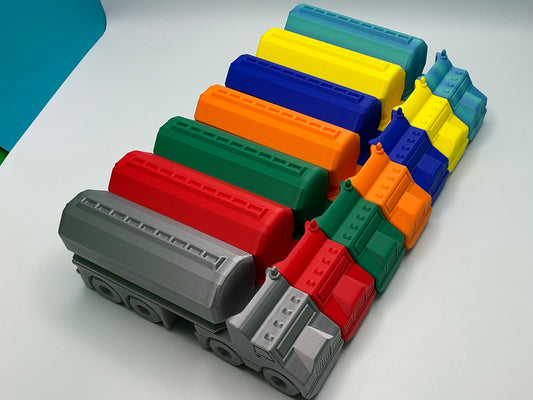 Large 3D Printed Tanker Truck Toy Fuel & Water Transporter Big Kids Hauler Vehic - Alternative View