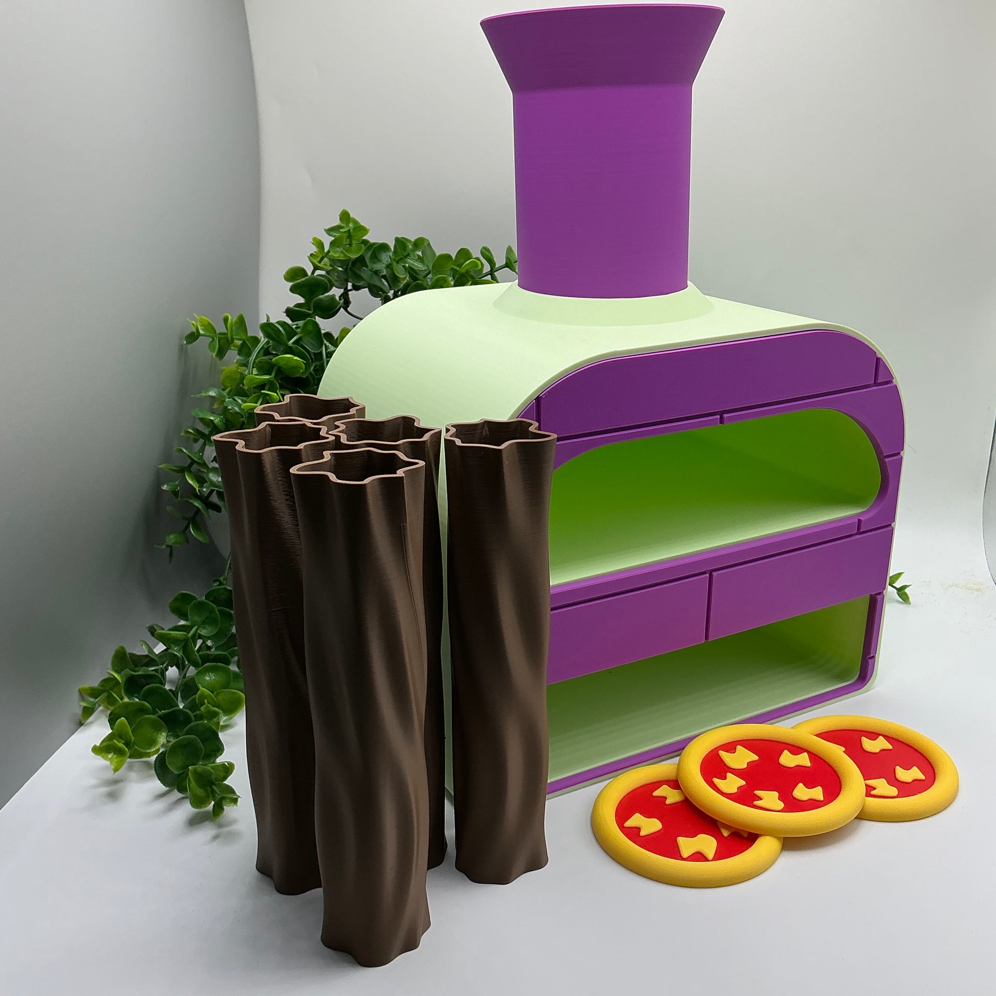 Large Pizza Oven Stove Set Kitchen Food Role Play Set 3D Printed - colour option