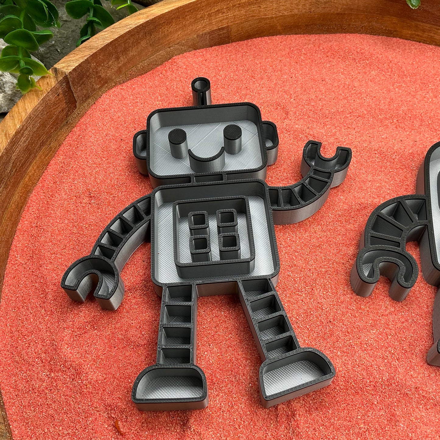 3D-printed robot play sensory filling tray, 2-piece set for sand and rice tuff trays - view 8 of 10