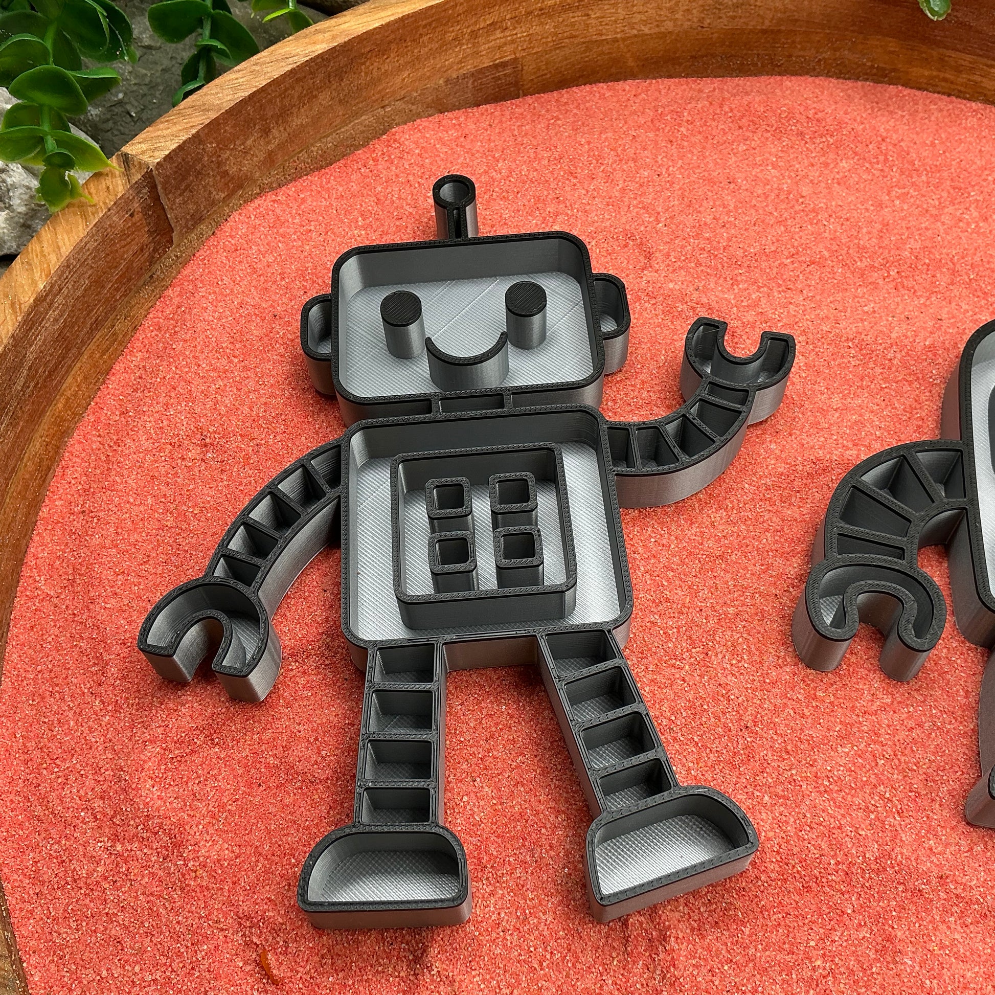 3D-printed robot play sensory filling tray, 2-piece set for sand and rice tuff trays - view 8 of 10