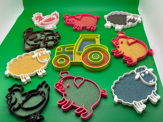 Farm & Animals Sand Sensory Filling Trays