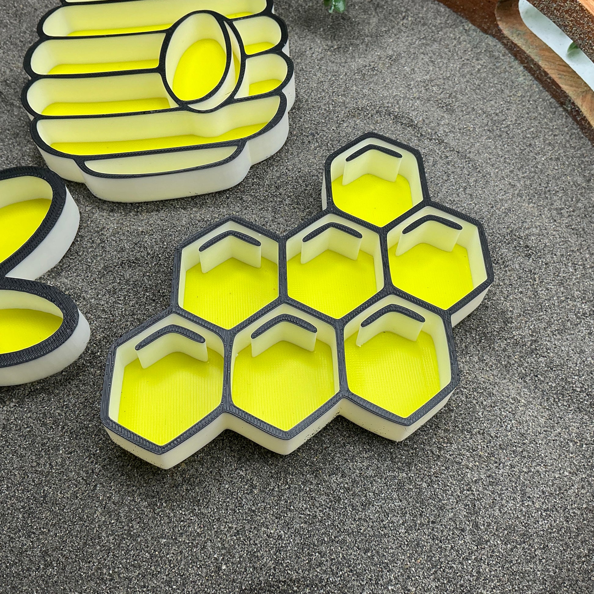 3D-printed bee play sensory filling tray 3-piece set - bee, beehive and honeycomb - view 4 of 11