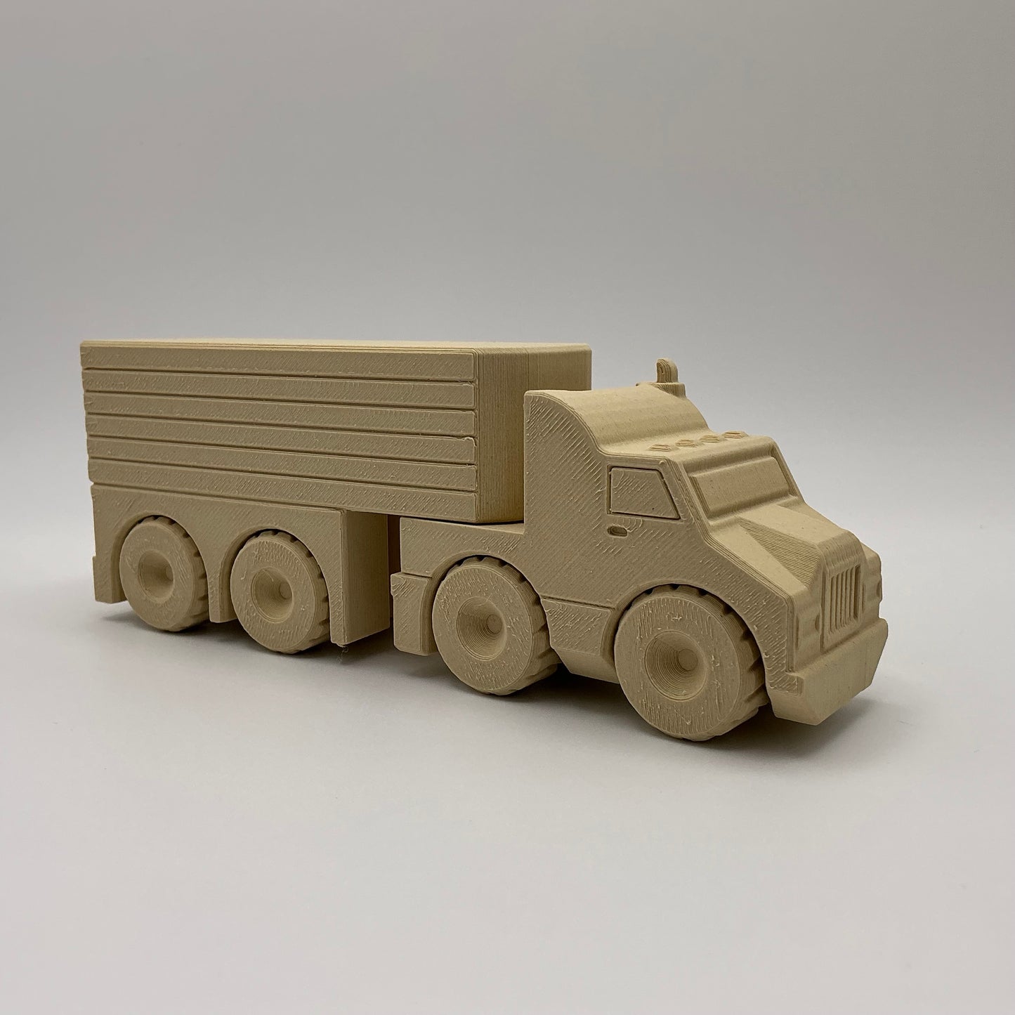 American Semi Truck Transport Vehicle - Wood PLA