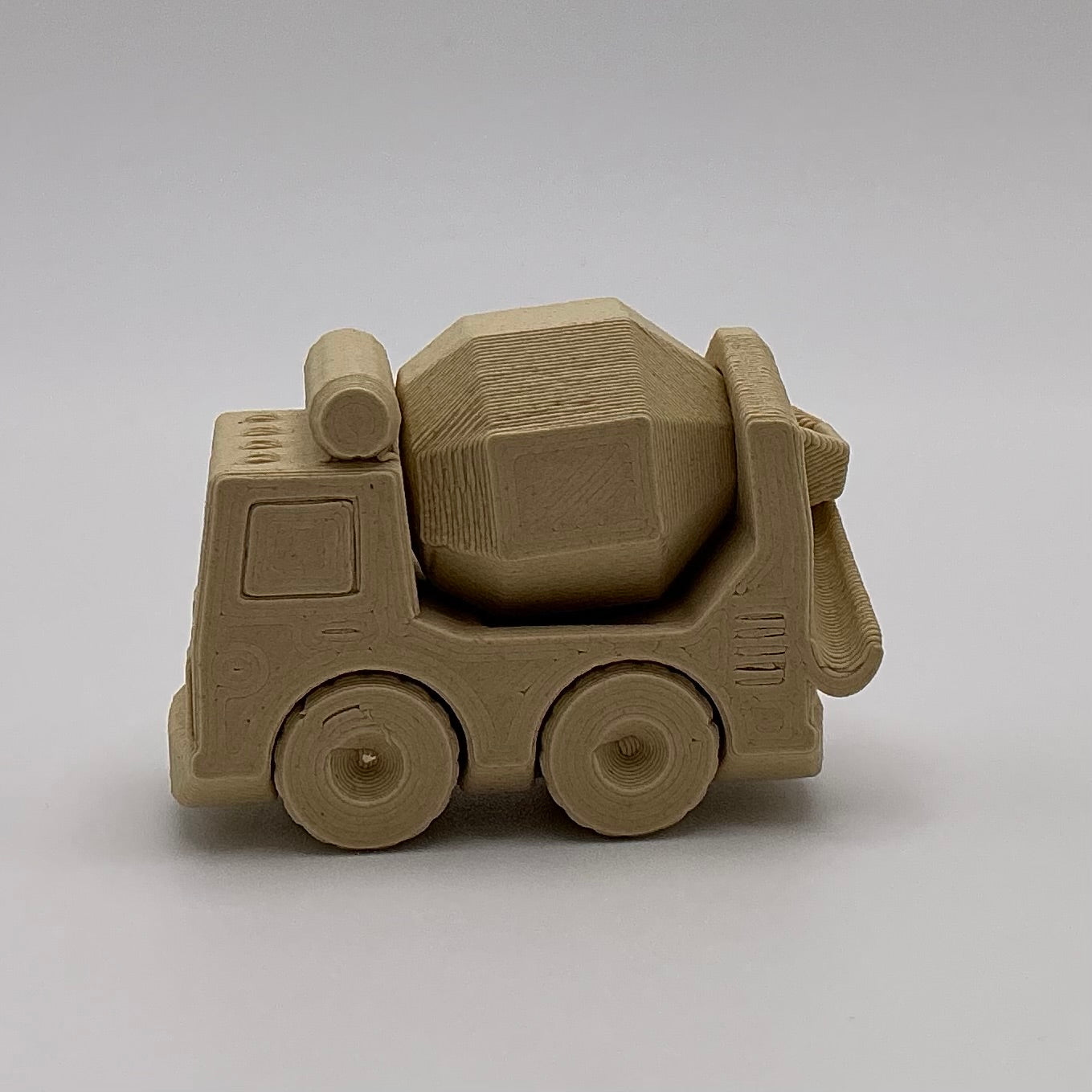 Concrete Mixer Truck Mini Transport Vehicle Wood PLA