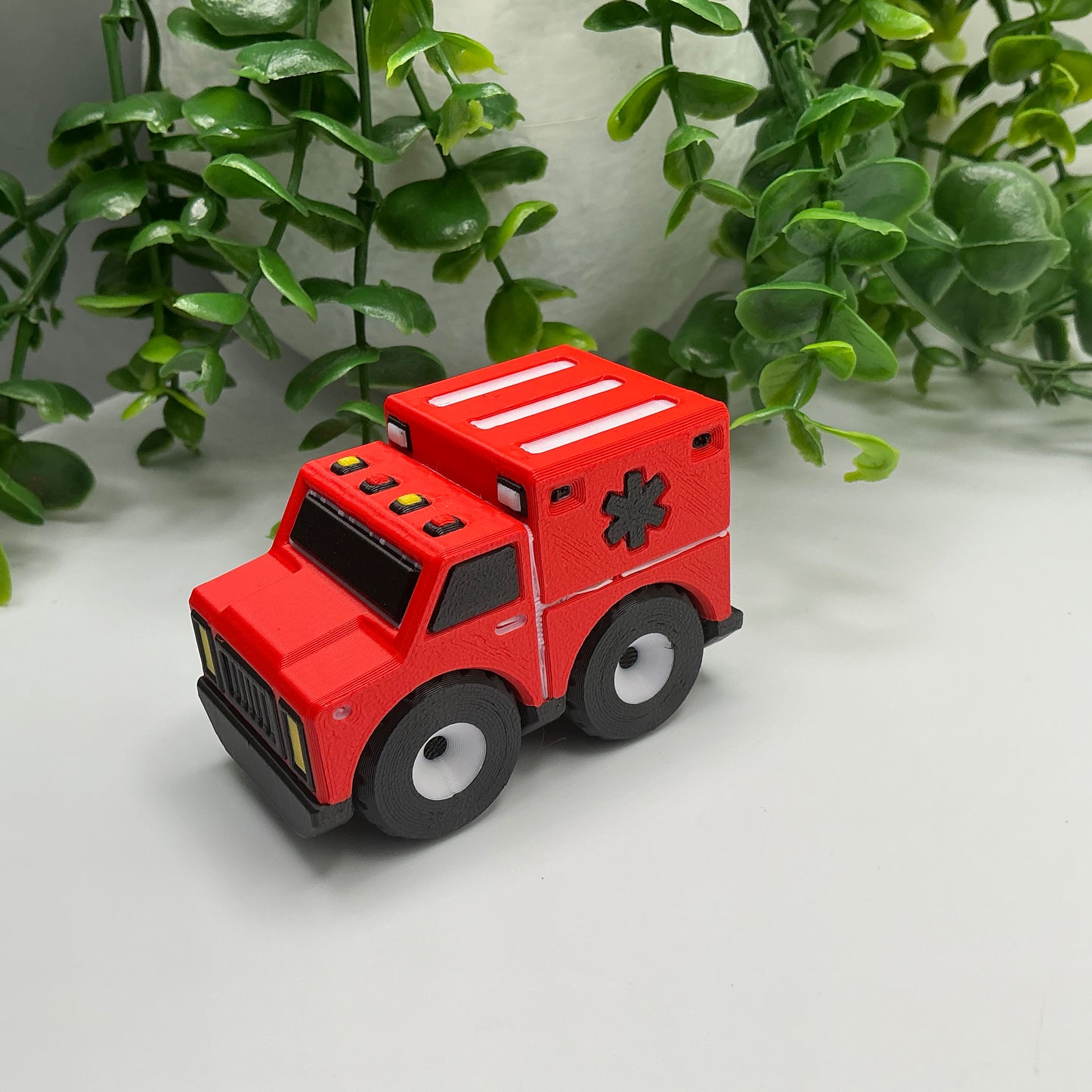 3D Printed Multi Coloured Children's Emergency Ambulance Vehicle Indoor & Outdoo - Main Product Image