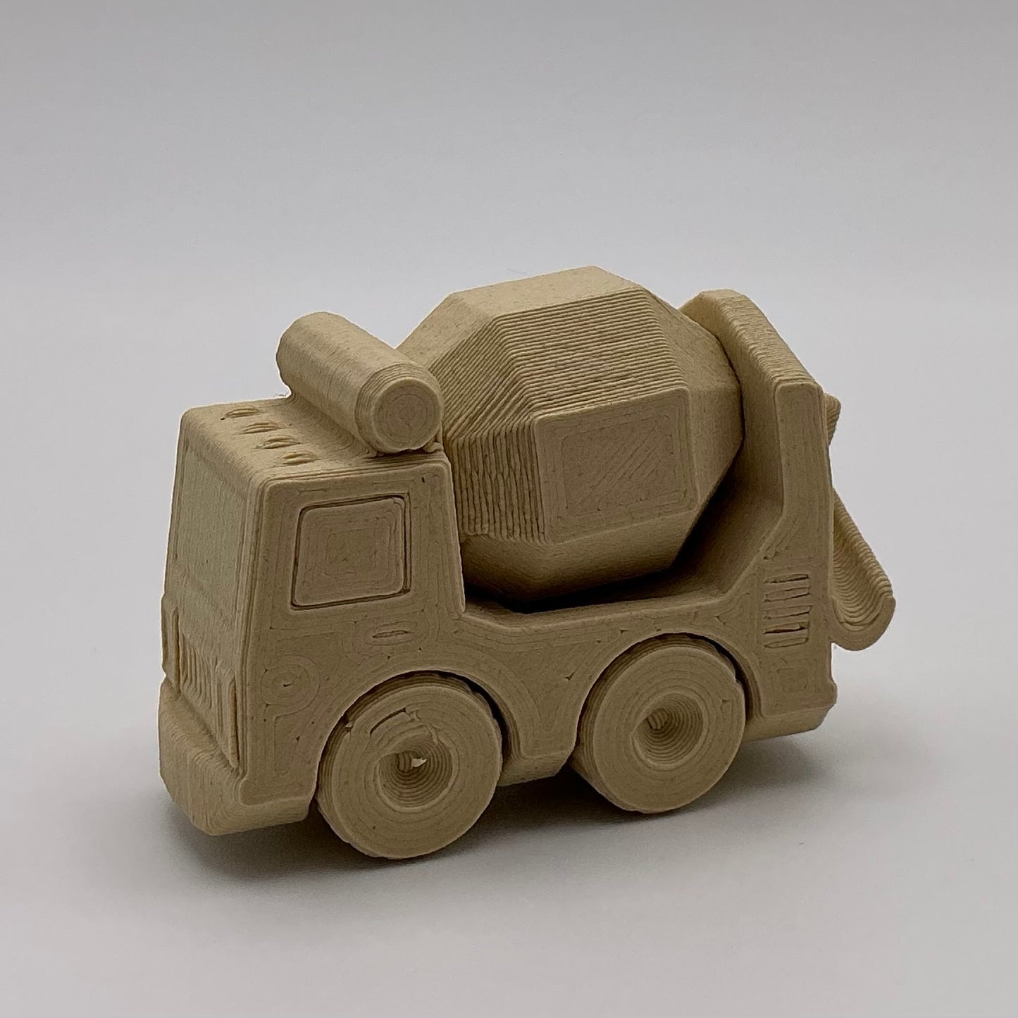 Concrete Mixer Truck Mini Transport Vehicle Wood PLA