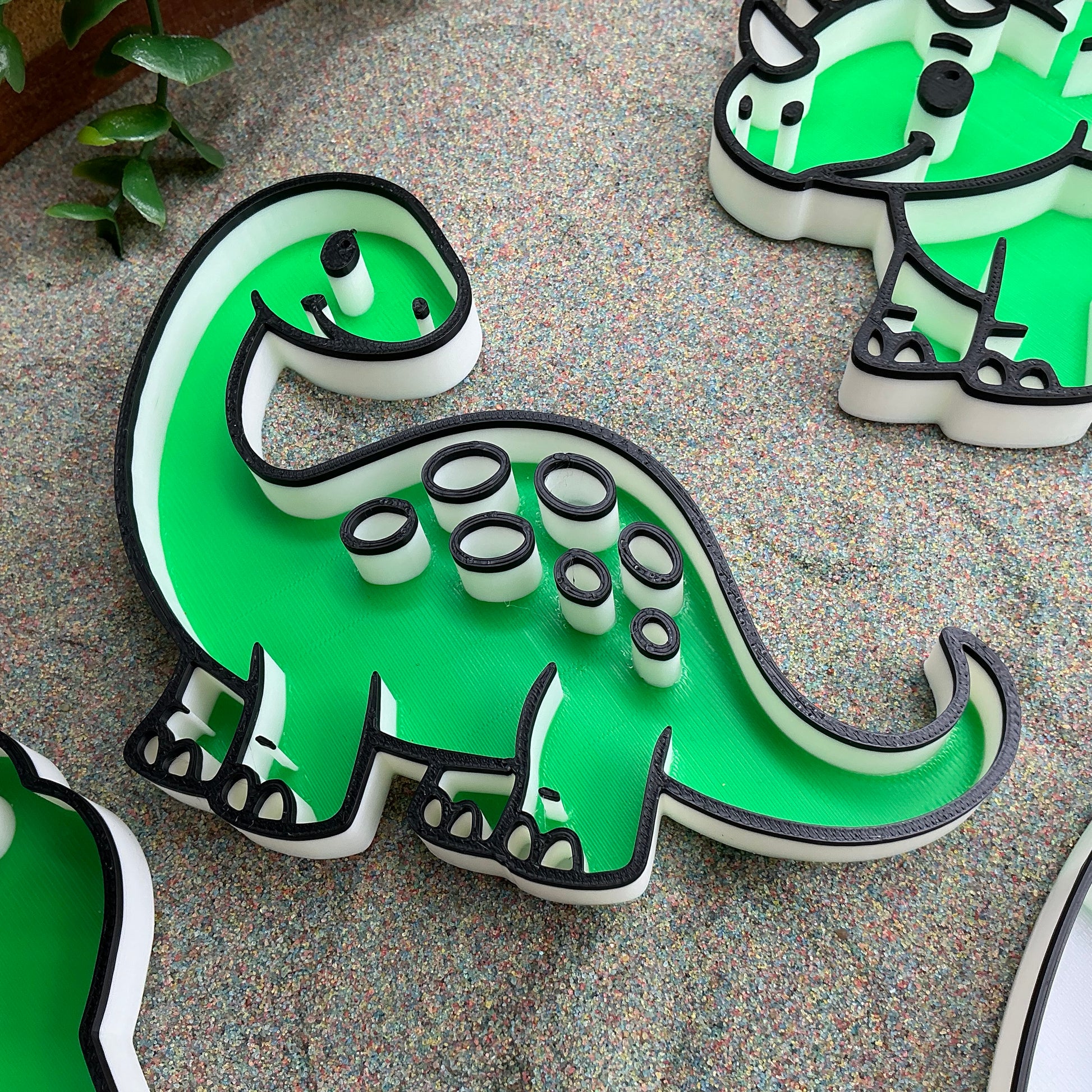 3D-printed dinosaur and dinosaur egg sensory filling tray, 4-piece set for sand and rice tuff trays - view 3 of 13