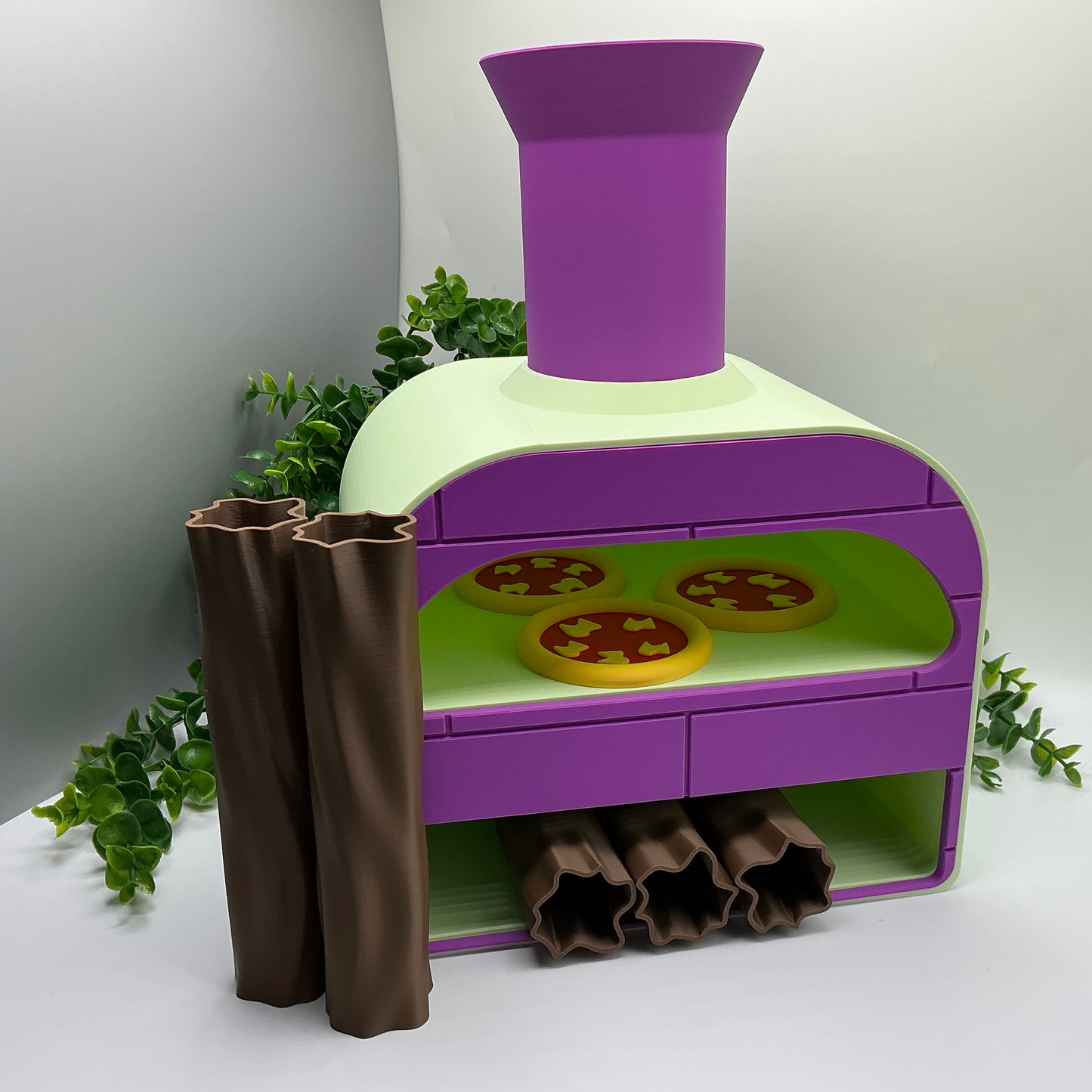 Large Pizza Oven Stove Set Kitchen Food Role Play Set 3D Printed - scale reference