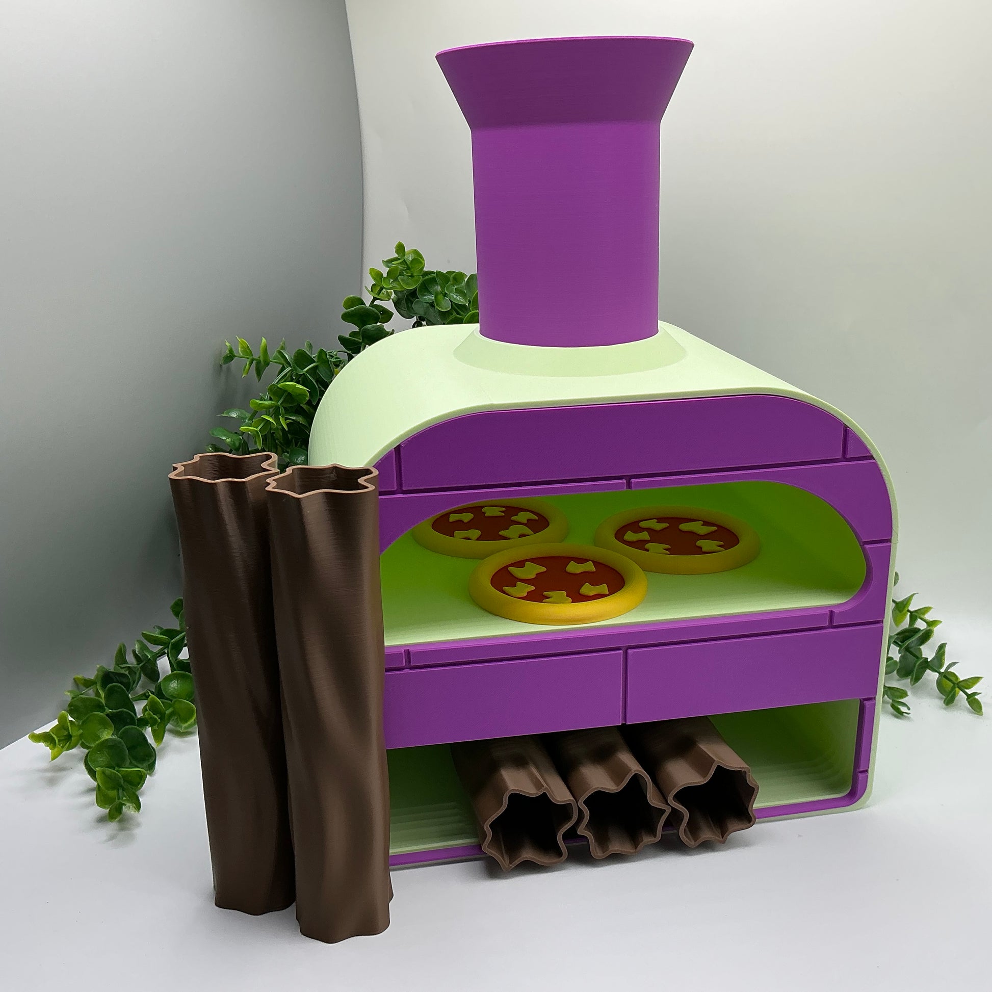 Large Pizza Oven Stove Set Kitchen Food Role Play Set 3D Printed - scale reference
