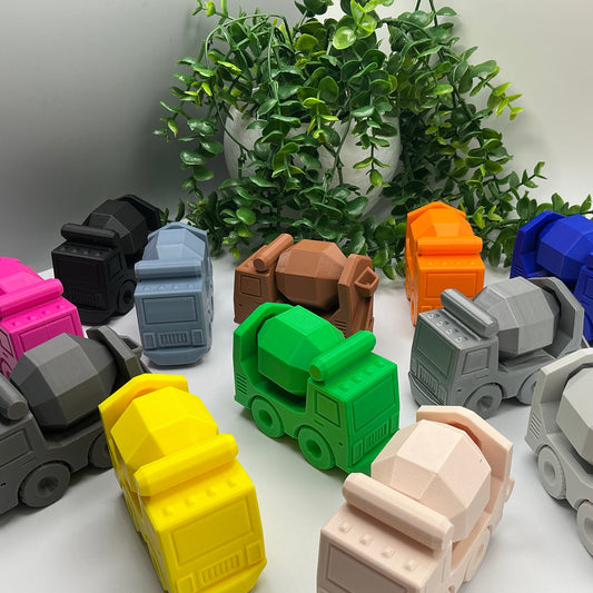 Concrete Mixer Vehicle Truck Construction Vehicle Durable Builder Toy - 3D printed eco-friendly toy by Sarah's 3D Prints