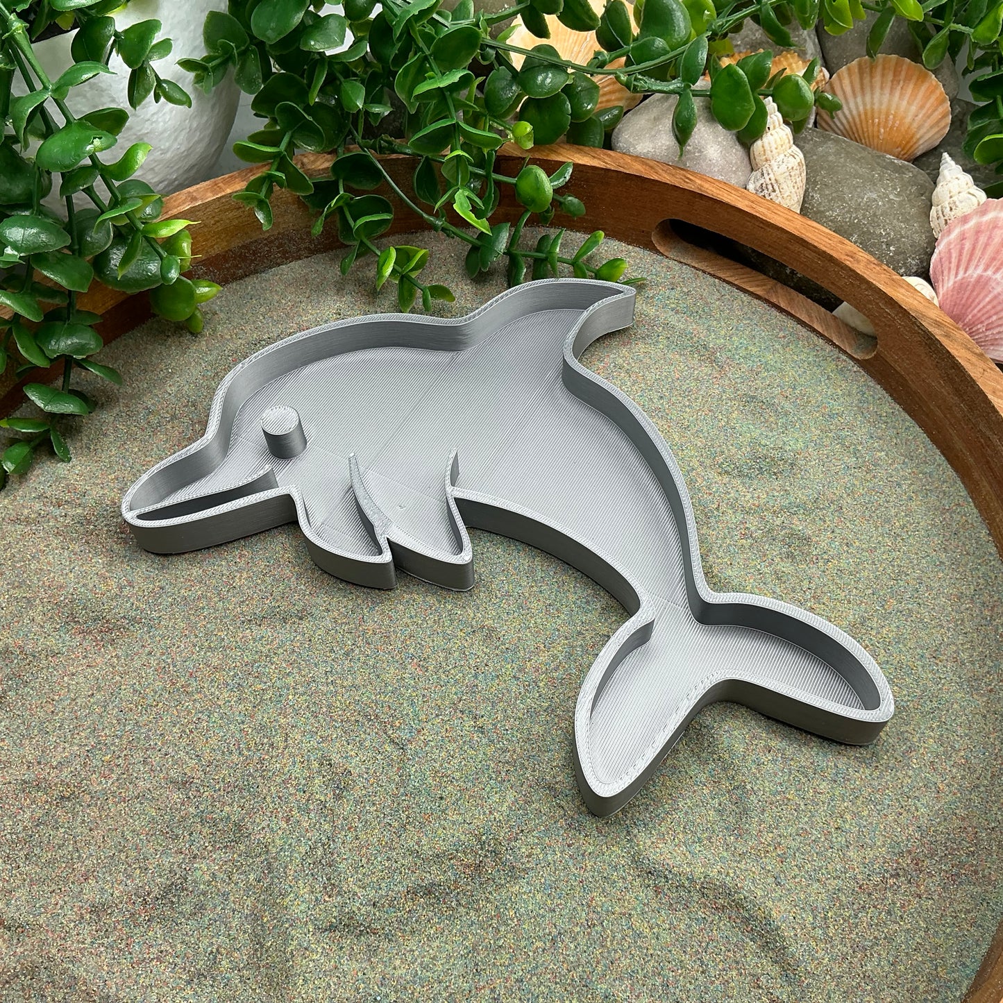 Large Dolphin Sensory Filling Tray - Eco-Friendly 3D Printed for Sand, Rice & Oats