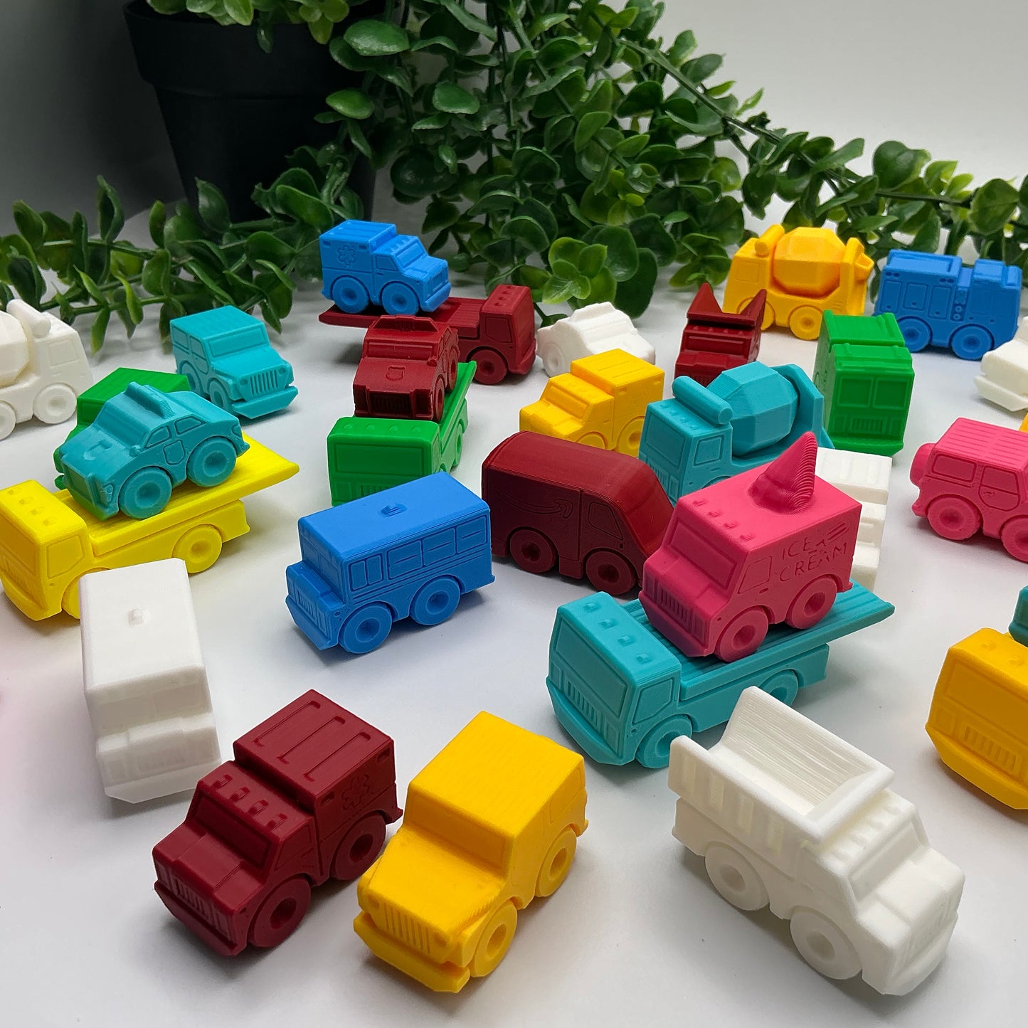 Mini Range Collection Set of 12 Mini Transport Vehicles 3D Printed Construction  - View 5