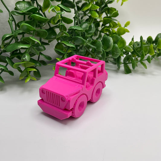 Soft Top Jeep Car Vehicle Transport 3 D Printed Durable Off-Road Truck Toy Car - 3D printed eco-friendly toy by Sarah's 3D Prints