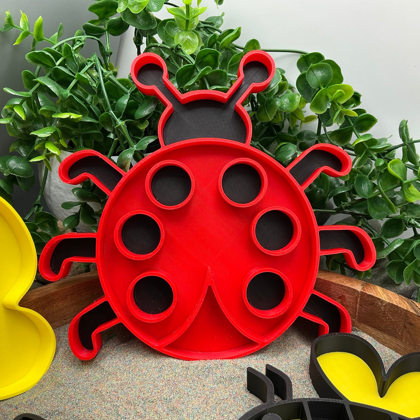 3D-printed large spring insect sensory filling tray, 4-piece set with bee, ant, ladybird and butterfly - view 5 of 13