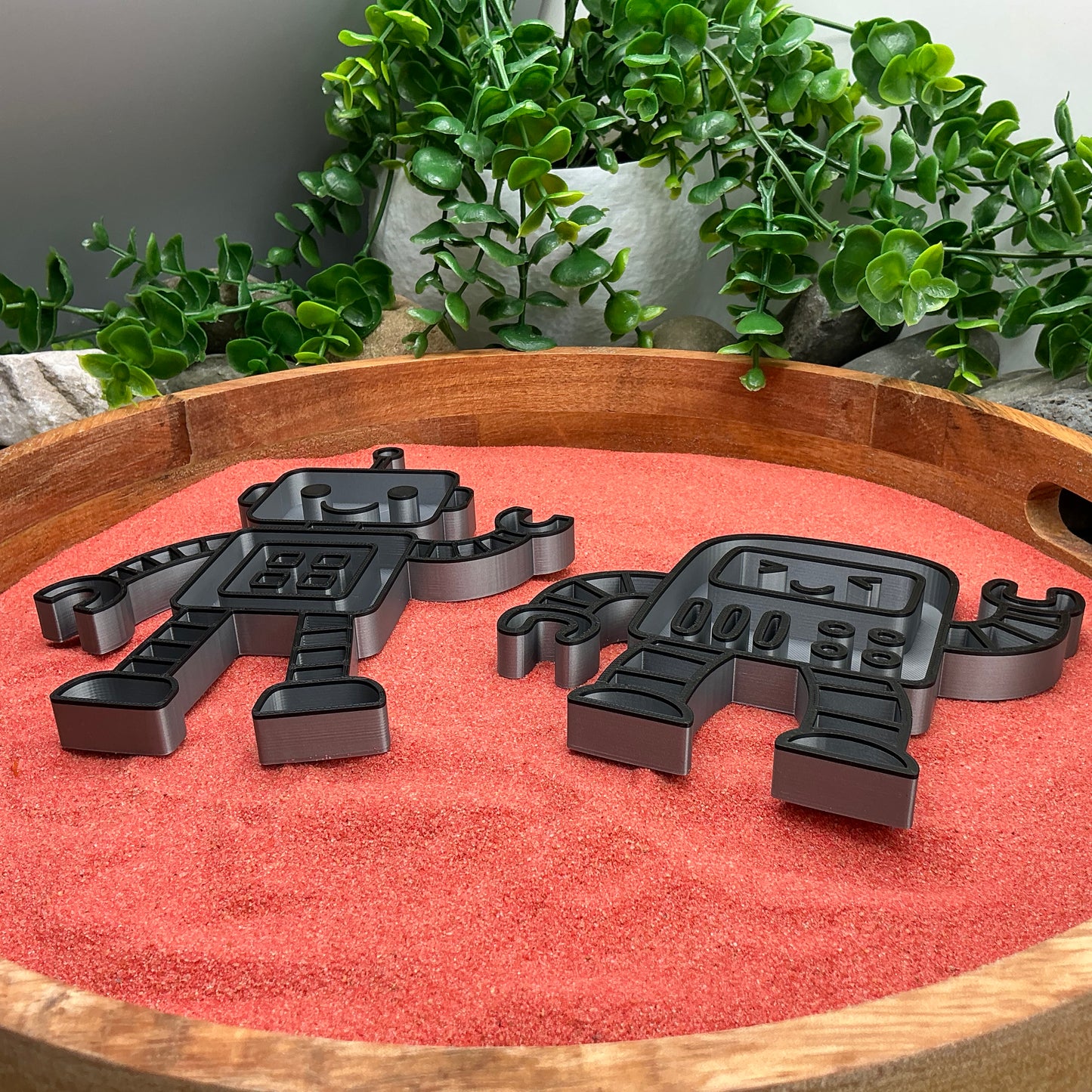 3D-printed robot play sensory filling tray, 2-piece set for sand and rice tuff trays - view 6 of 10
