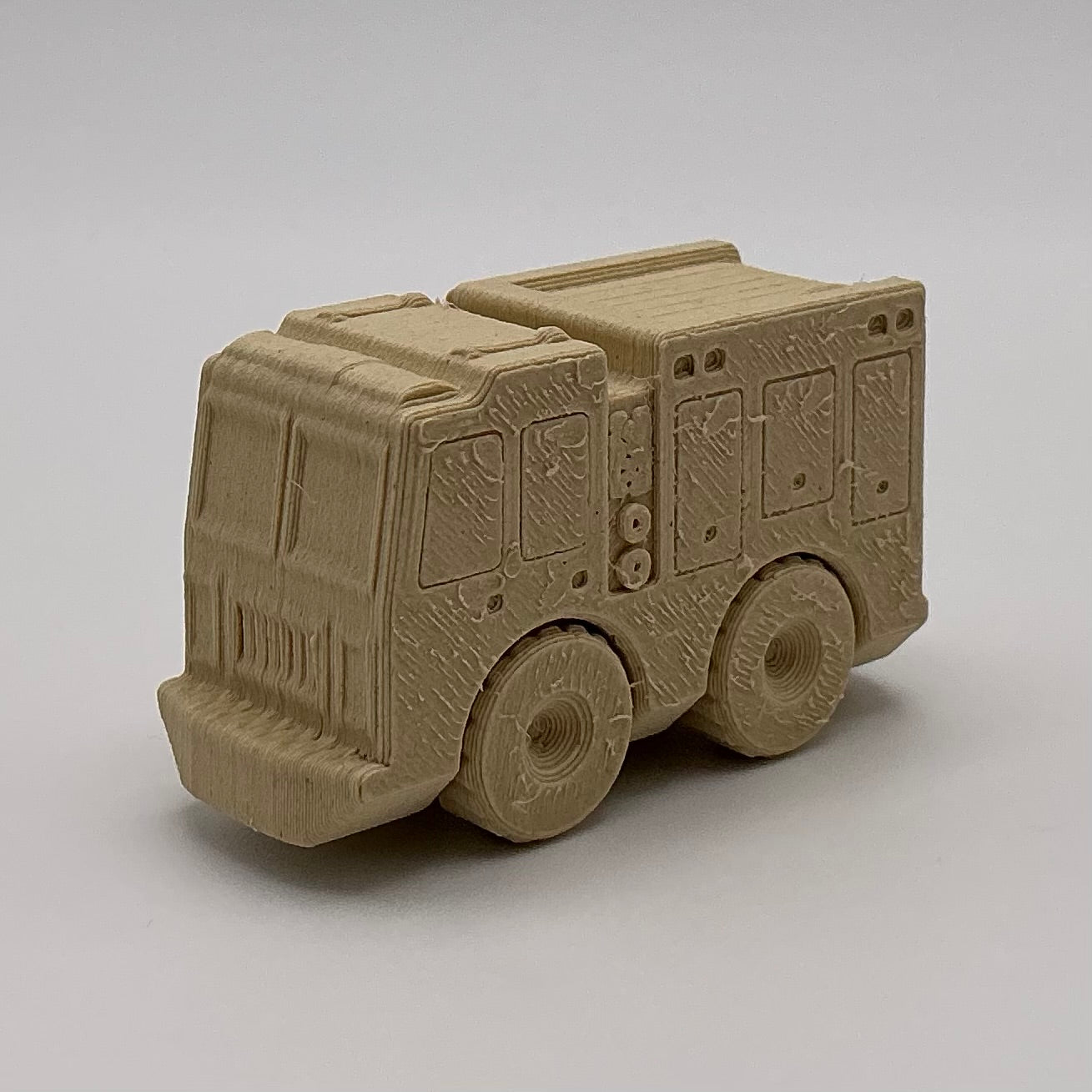 Fire Engine Truck Mini Transport Vehicle Wood PLA