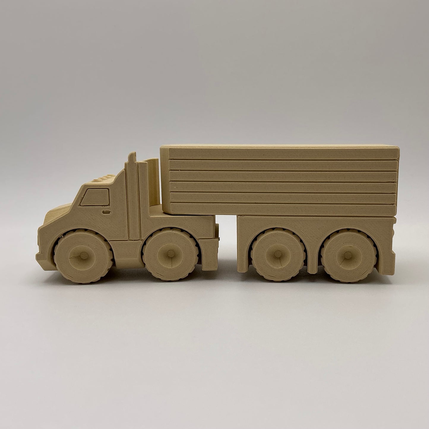 American Semi Truck Transport Vehicle - Wood PLA