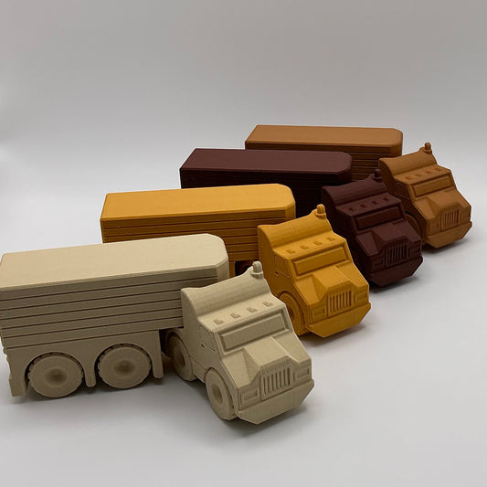 American Semi Truck Transport Vehicle - Wood PLA