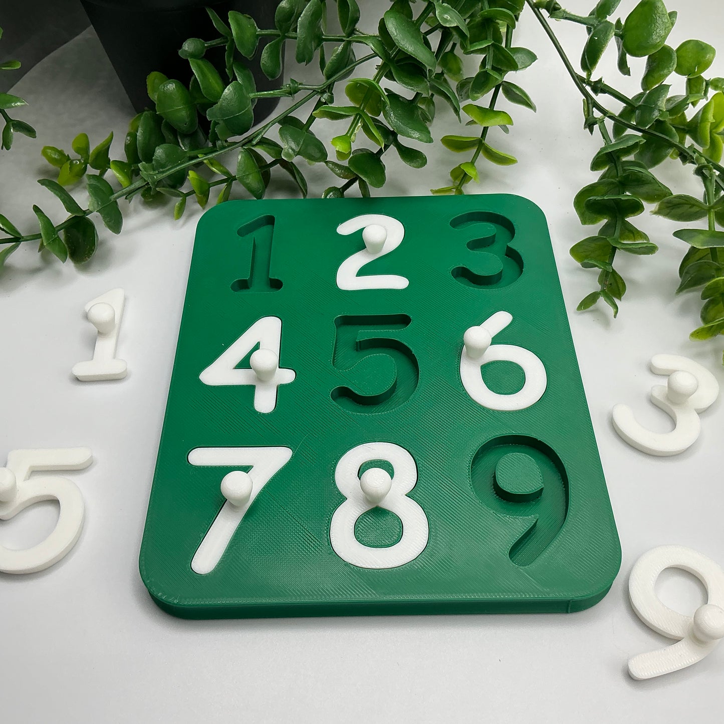 3D Printed Number Puzzle 1-9 Eco Friendly Montessori Toy Double Sided Alphabet J - View 8