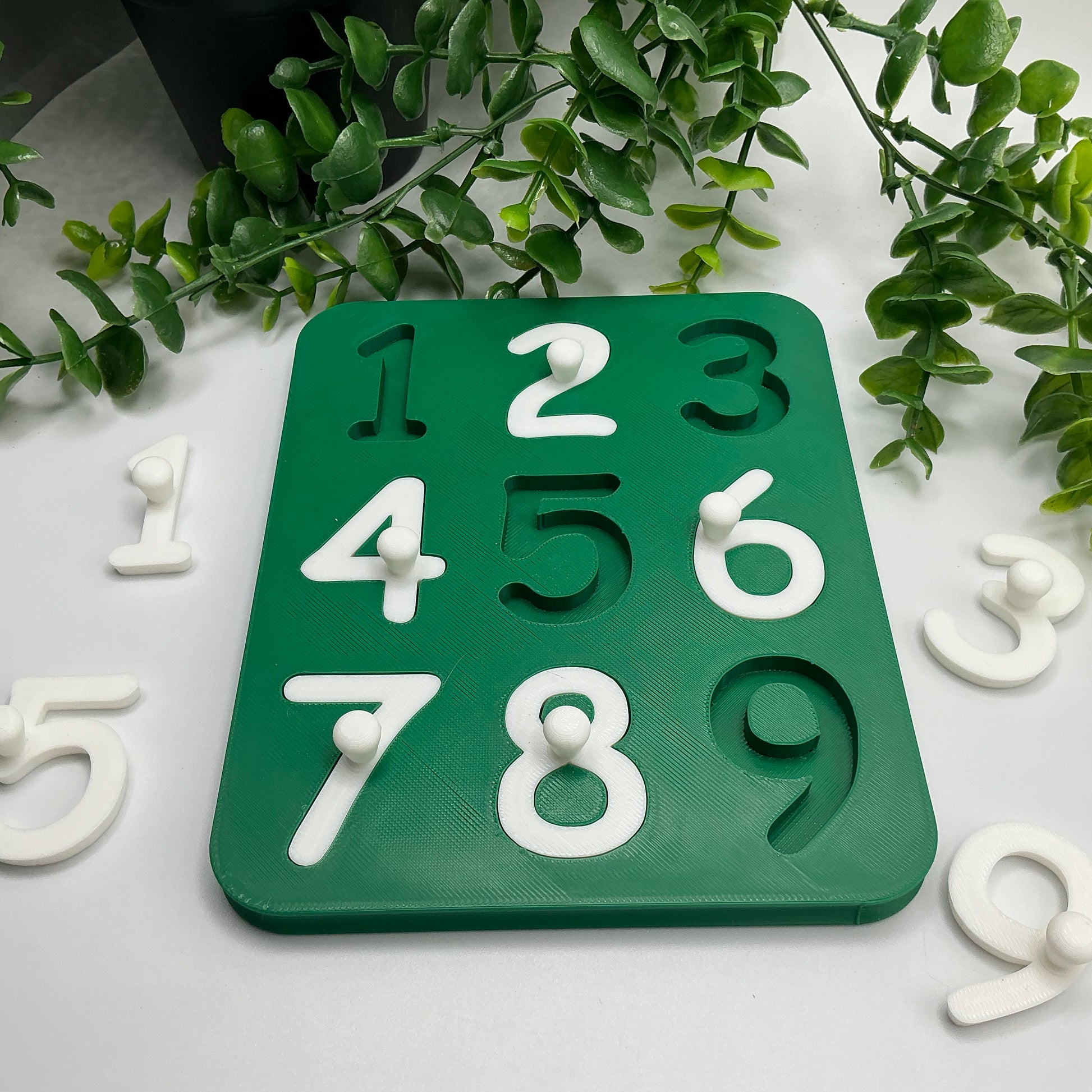 3D Printed Number Puzzle 1-9 Eco Friendly Montessori Toy Double Sided Alphabet J - View 8