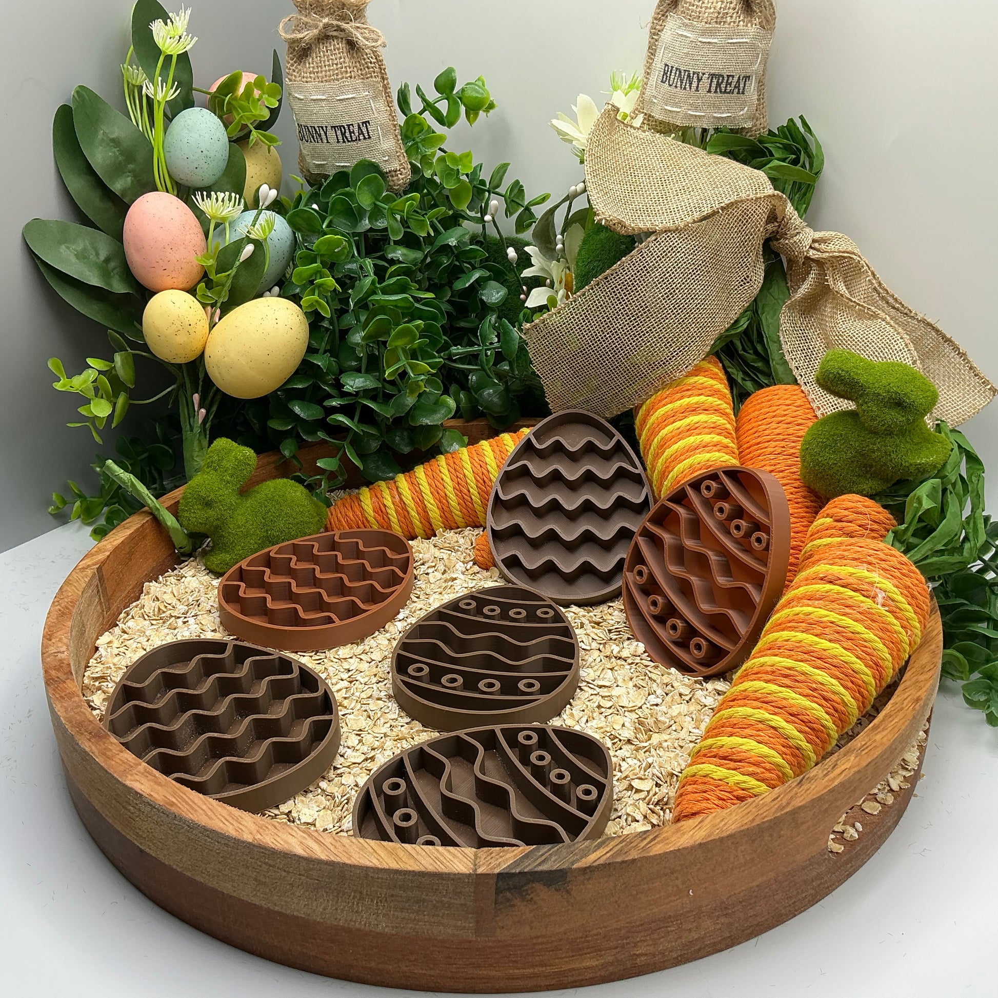 Easter Egg Six Piece Filling Tray Set Sand Sensory Filling Trays Oats, Sand, Ric - Alternative View