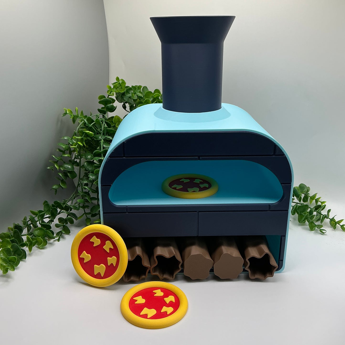 Large Pizza Oven Stove Set Kitchen Food Role Play Set 3D Printed - side view