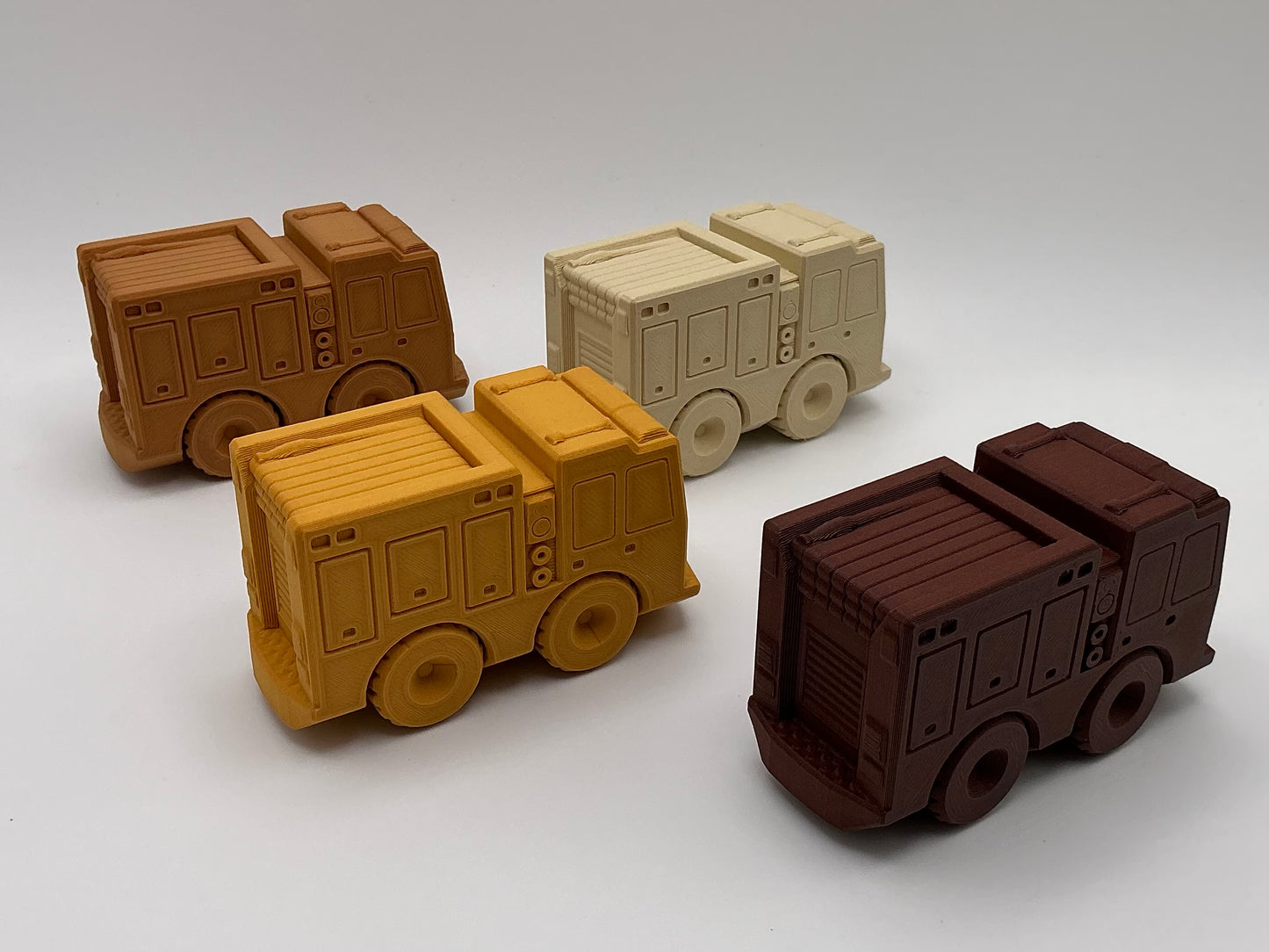Fire Engine Truck Transport Vehicle Wood PLA