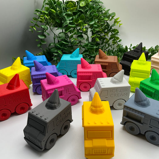 Ice Cream Van Truck Pretend Play Food Truck Classic Summer Vehicle Durable Su... - 3D printed eco-friendly toy by Sarah's 3D Prints