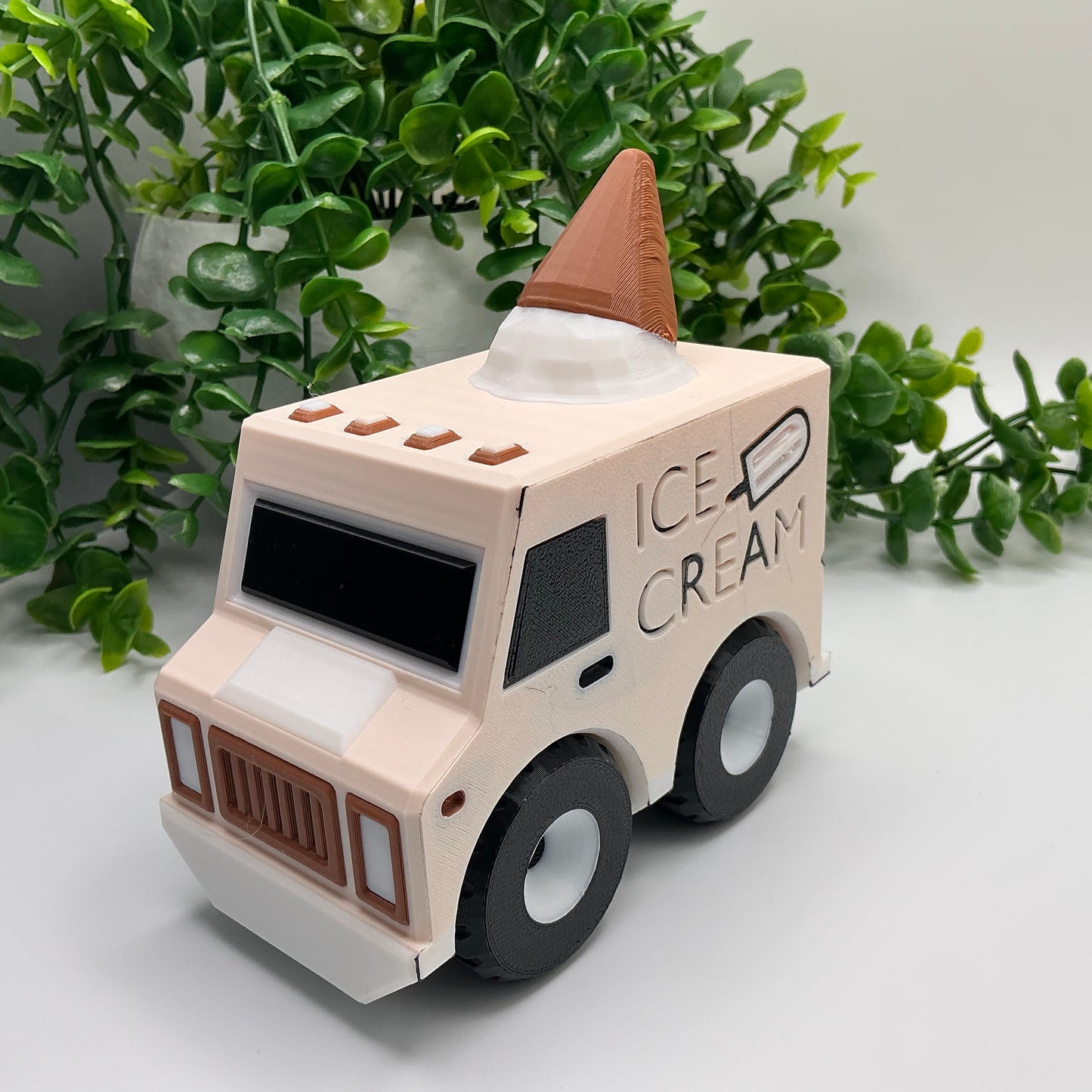 Large Ice Cream Van Truck Vehicle 3D Printed Multi Coloured Vehicle Indoor & Out - Detail Shot