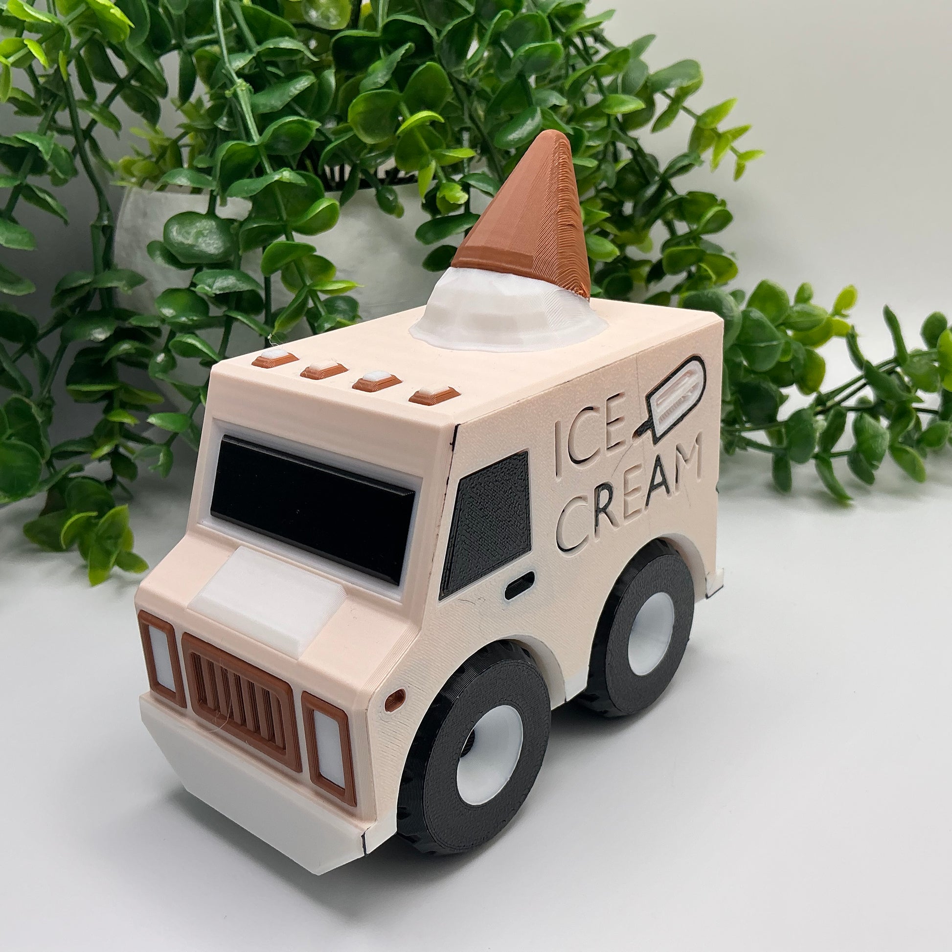 Large Ice Cream Van Truck Vehicle 3D Printed Multi Coloured Vehicle Indoor & Out - Detail Shot