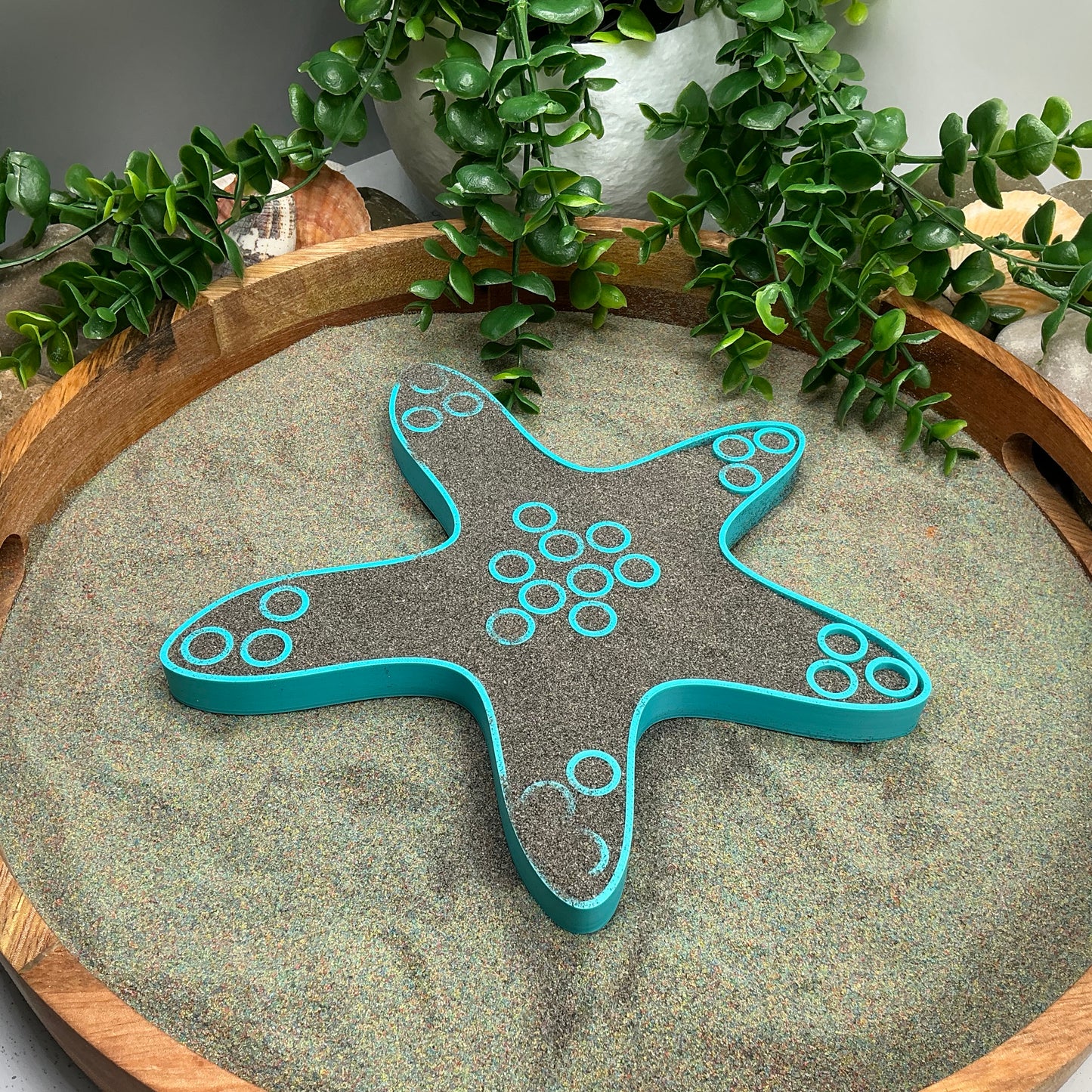 Large Starfish Sensory Filling Tray - Eco-Friendly 3D Printed for Sand, Rice & Oats