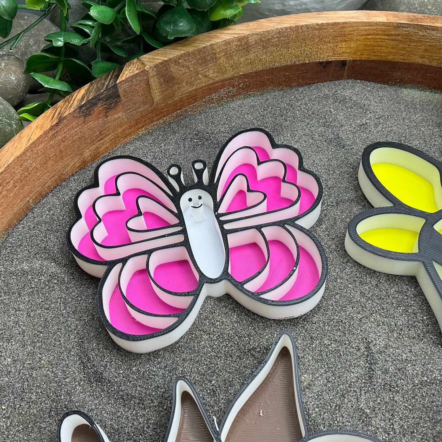 3D-printed spring garden sensory filling tray 4-piece set - ladybird, bee, butterfly and bird - view 3 of 14