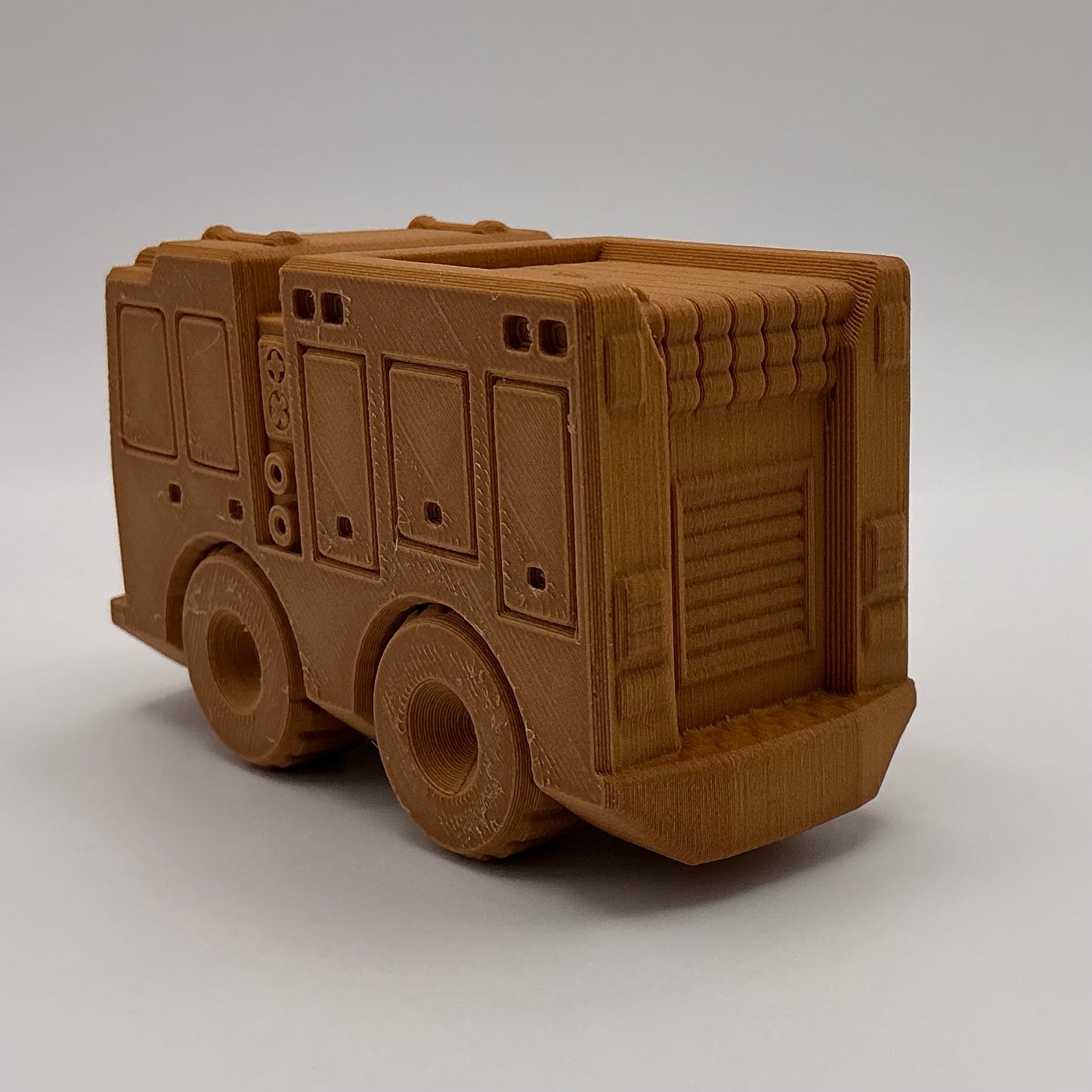 Fire Engine Truck Transport Vehicle Wood PLA