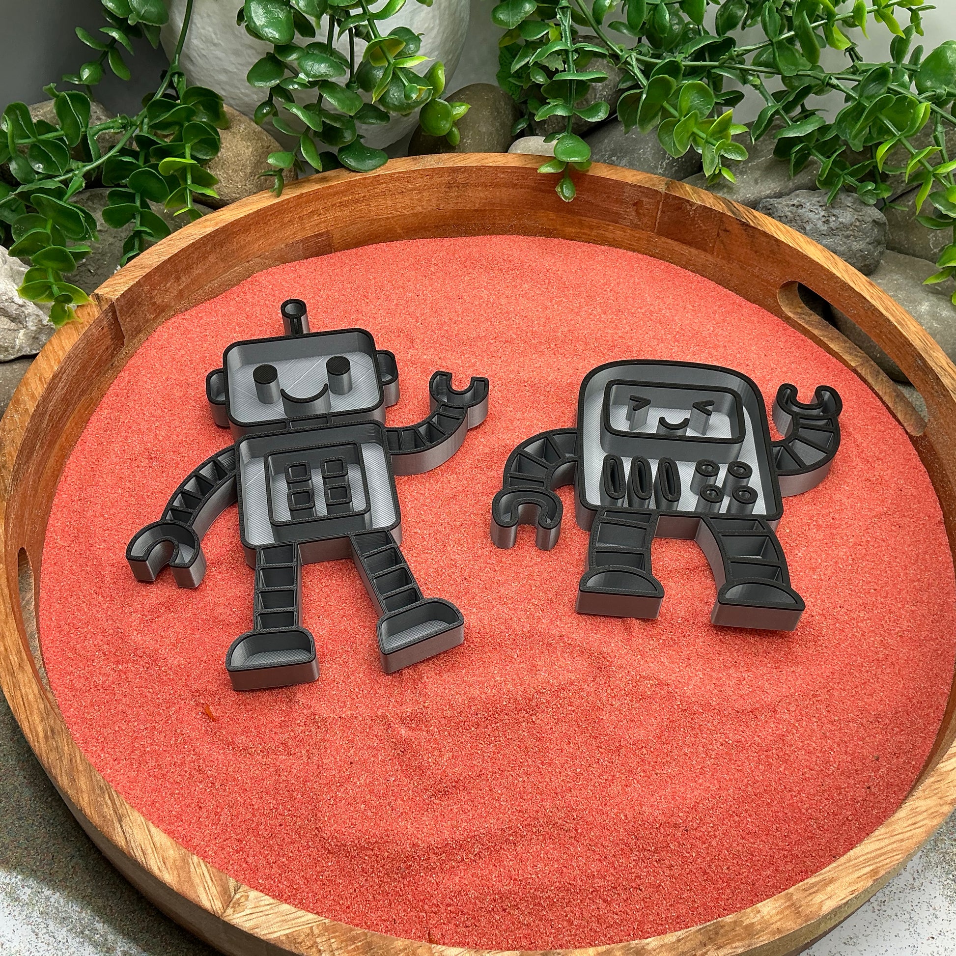 3D-printed robot play sensory filling tray, 2-piece set for sand and rice tuff trays - view 9 of 10