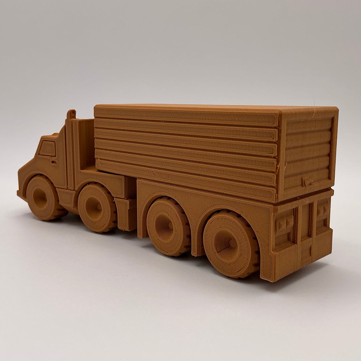 American Semi Truck Transport Vehicle - Wood PLA