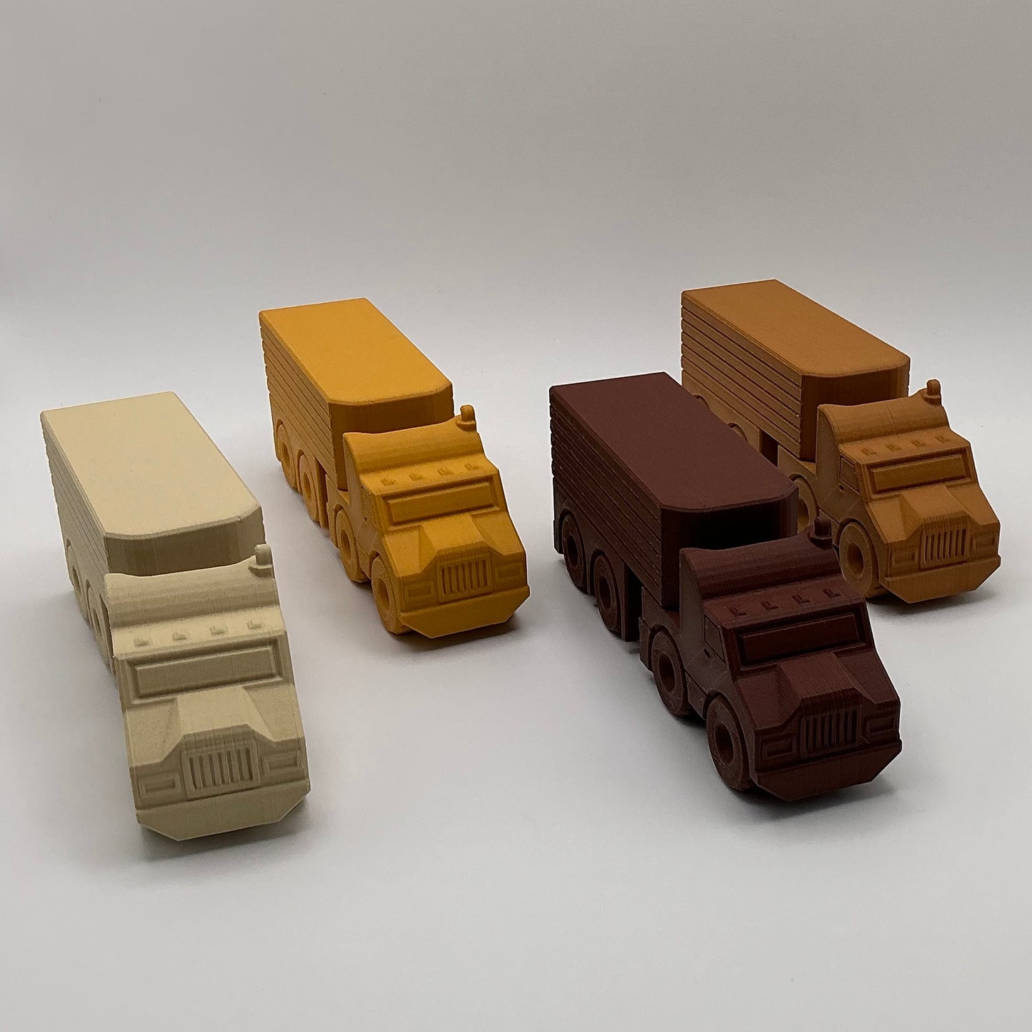 American Semi Truck Transport Vehicle - Wood PLA