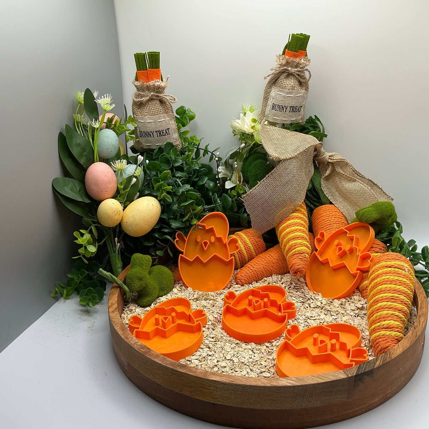 Easter Chick in a Egg 5 Piece Filling Tray Set Sensory Filling Trays Oats, Sand, - Main Product Image