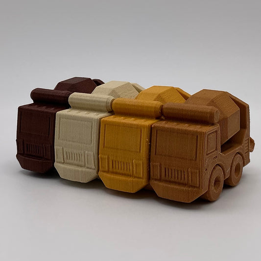 Concrete Mixer Truck Mini Transport Vehicle Wood PLA