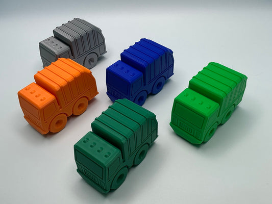 3D Printed Garbage Truck Toy Articulated Recycling Vehicle Durable Kids Toy Truc - Alternative View