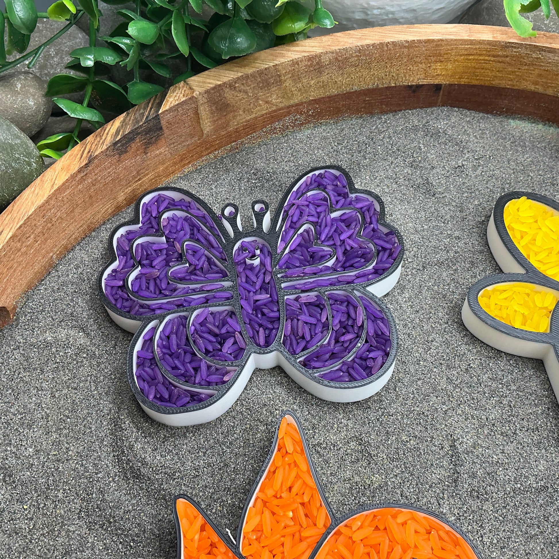 3D-printed spring garden sensory filling tray 4-piece set - ladybird, bee, butterfly and bird - view 10 of 14