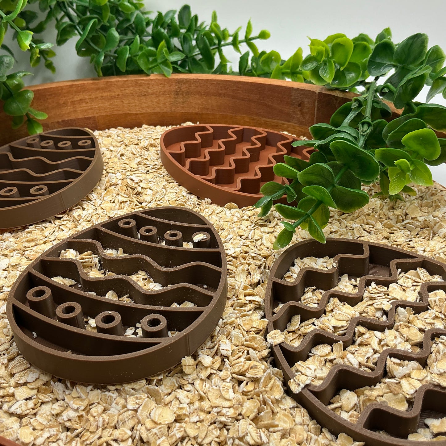 Easter Egg Six Piece Filling Tray Set Sand Sensory Filling Trays Oats, Sand, Ric - Detail Shot