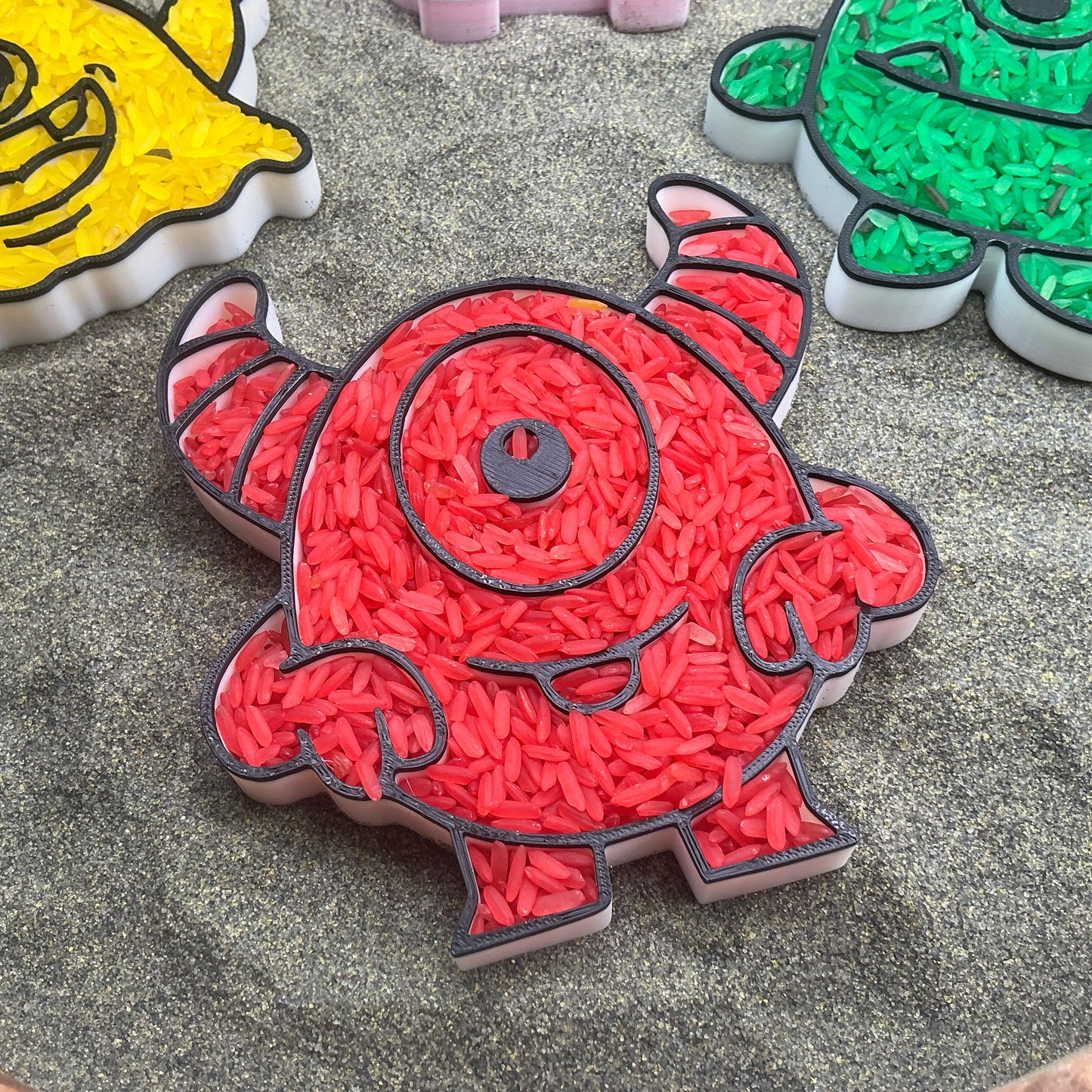 3D-printed alien monster sensory filling tray, 4-piece set for sand and rice tuff trays - view 11 of 13